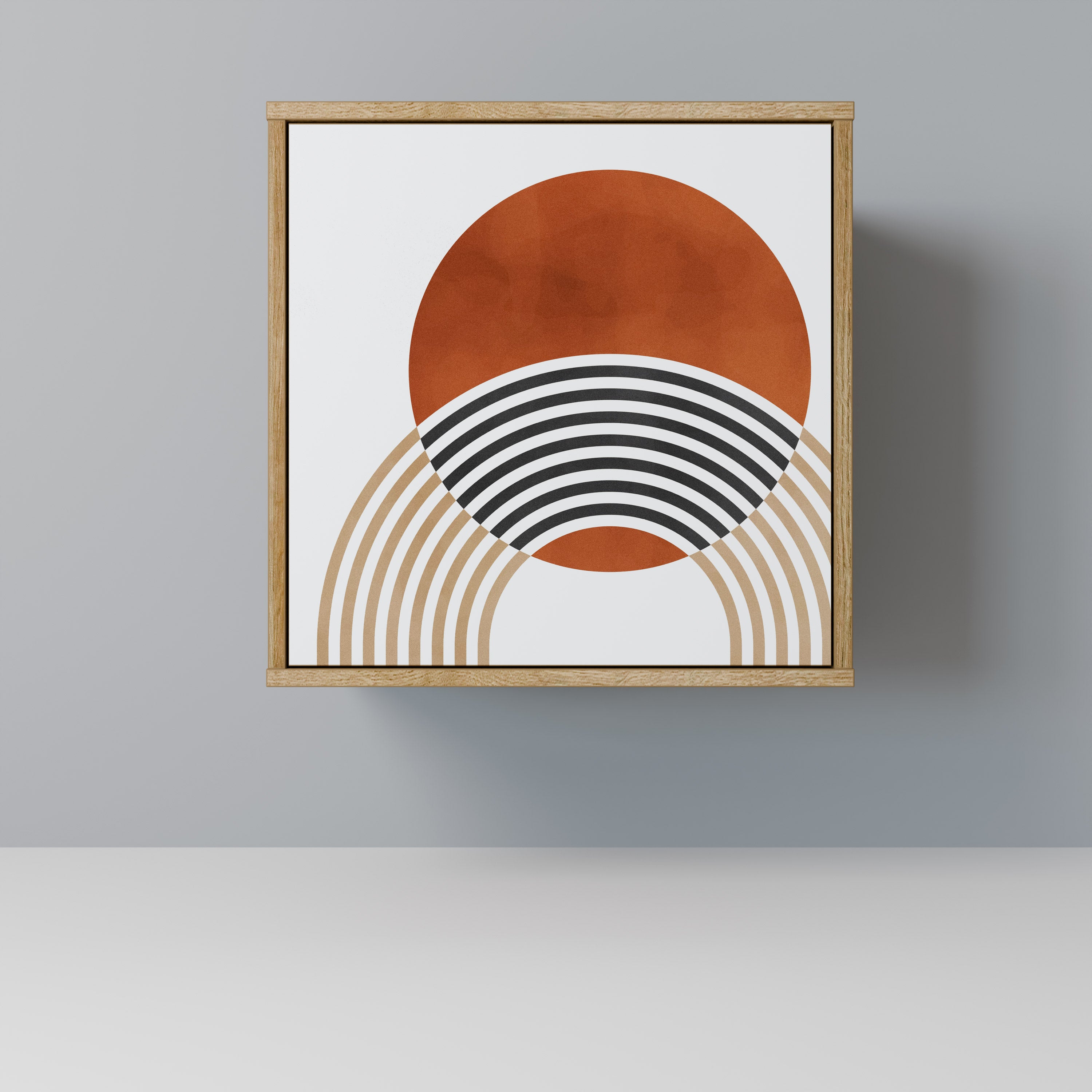 CIRCLE RHYTM Sideboard mit 1 Tür in Eiche-Optik