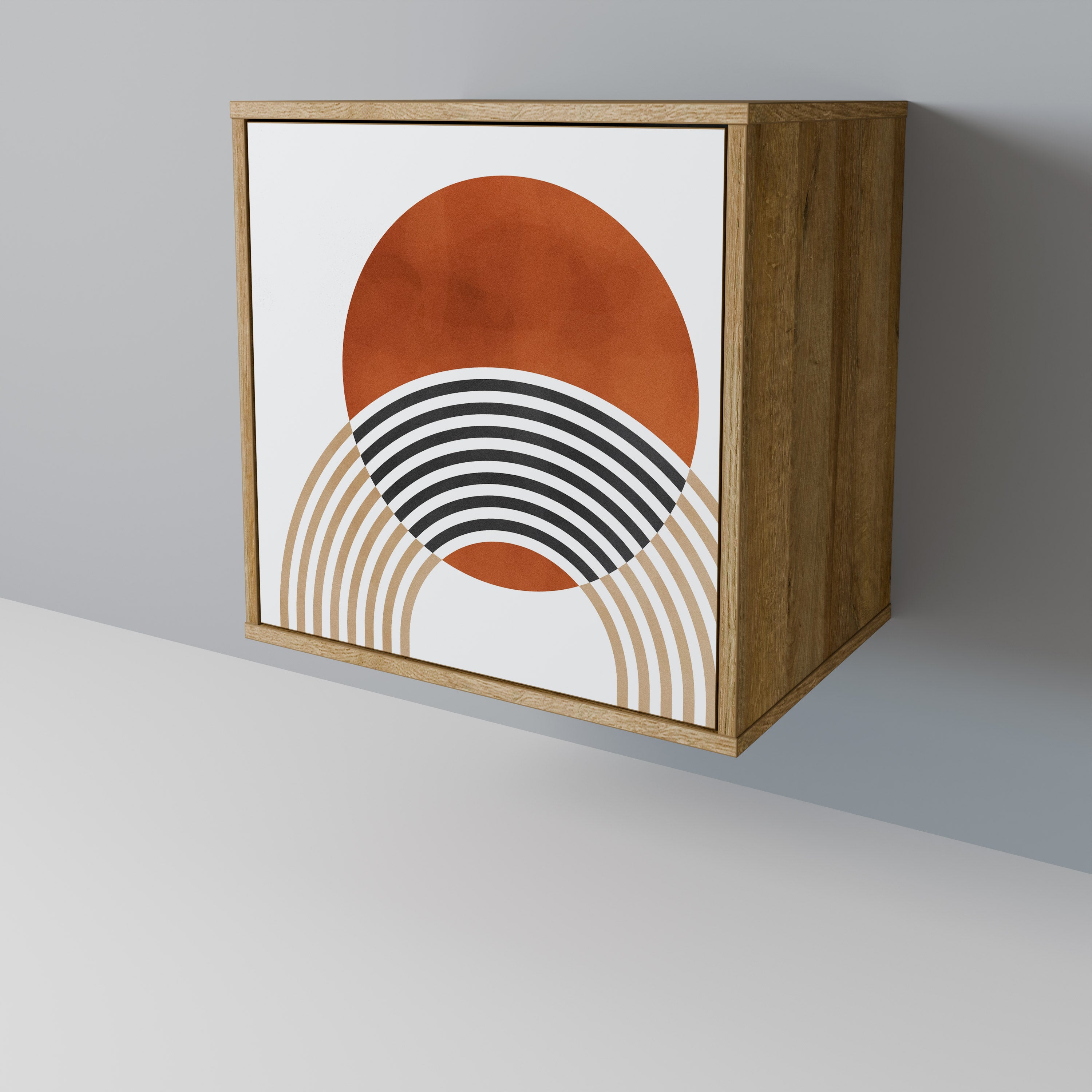 CIRCLE RHYTM Sideboard mit 1 Tür in Eiche-Optik