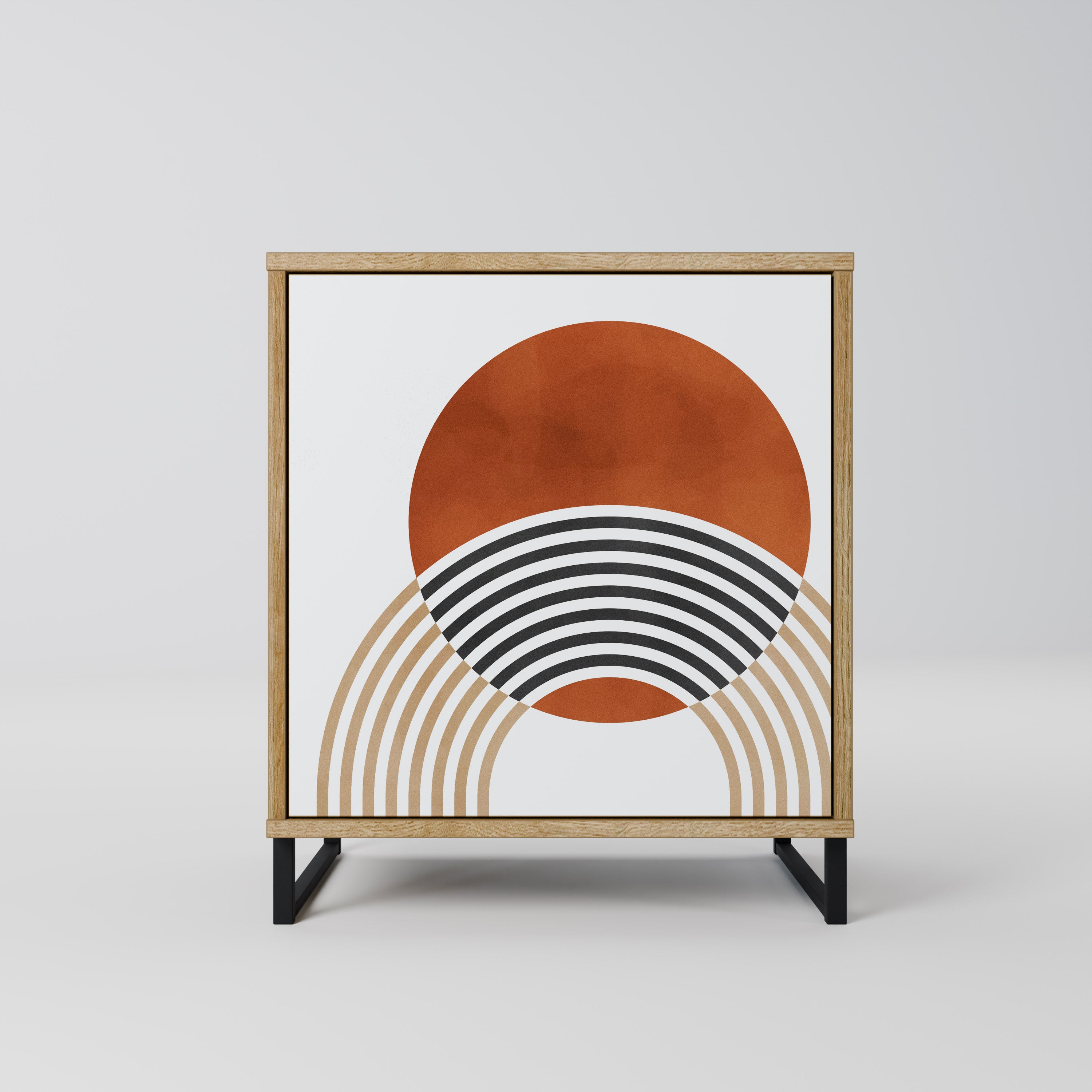 CIRCLE RHYTM Sideboard mit 1 Tür in Eiche-Optik