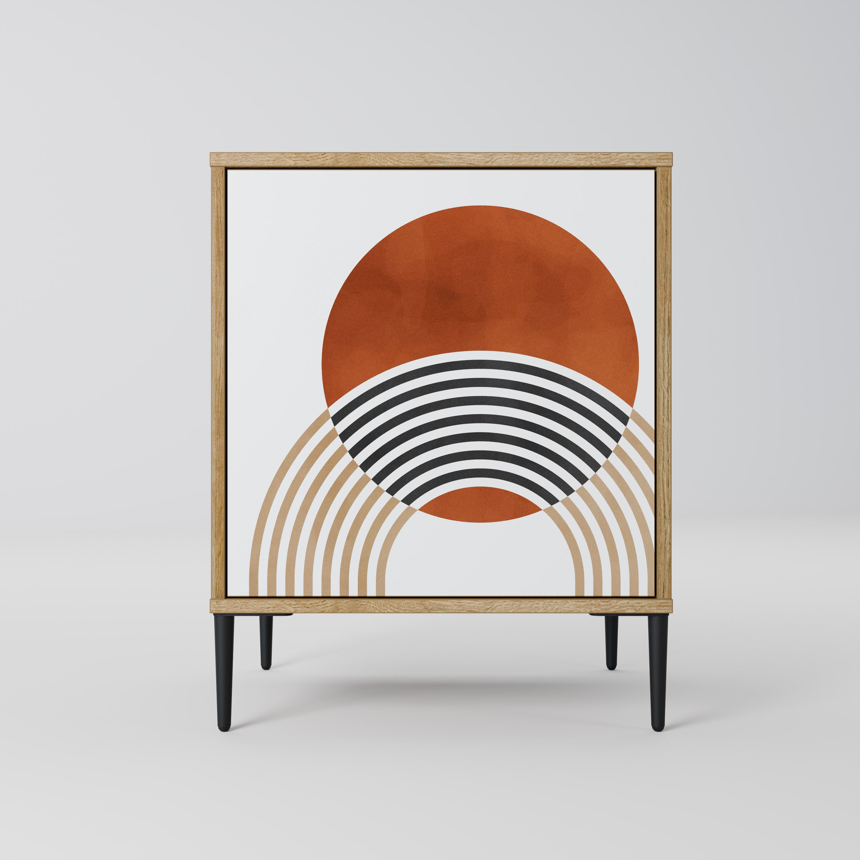 CIRCLE RHYTM Sideboard mit 1 Tür in Eiche-Optik