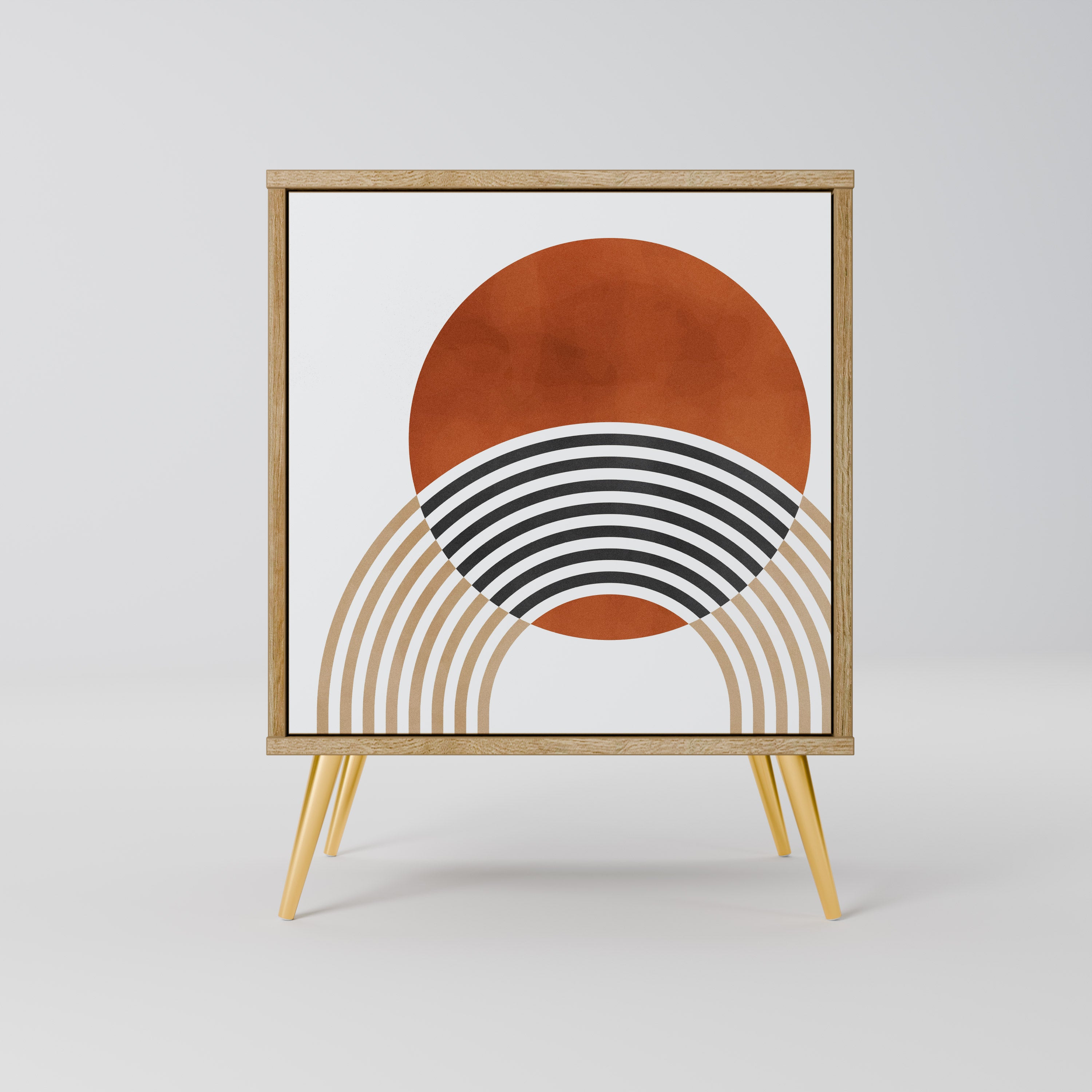 CIRCLE RHYTM Sideboard mit 1 Tür in Eiche-Optik