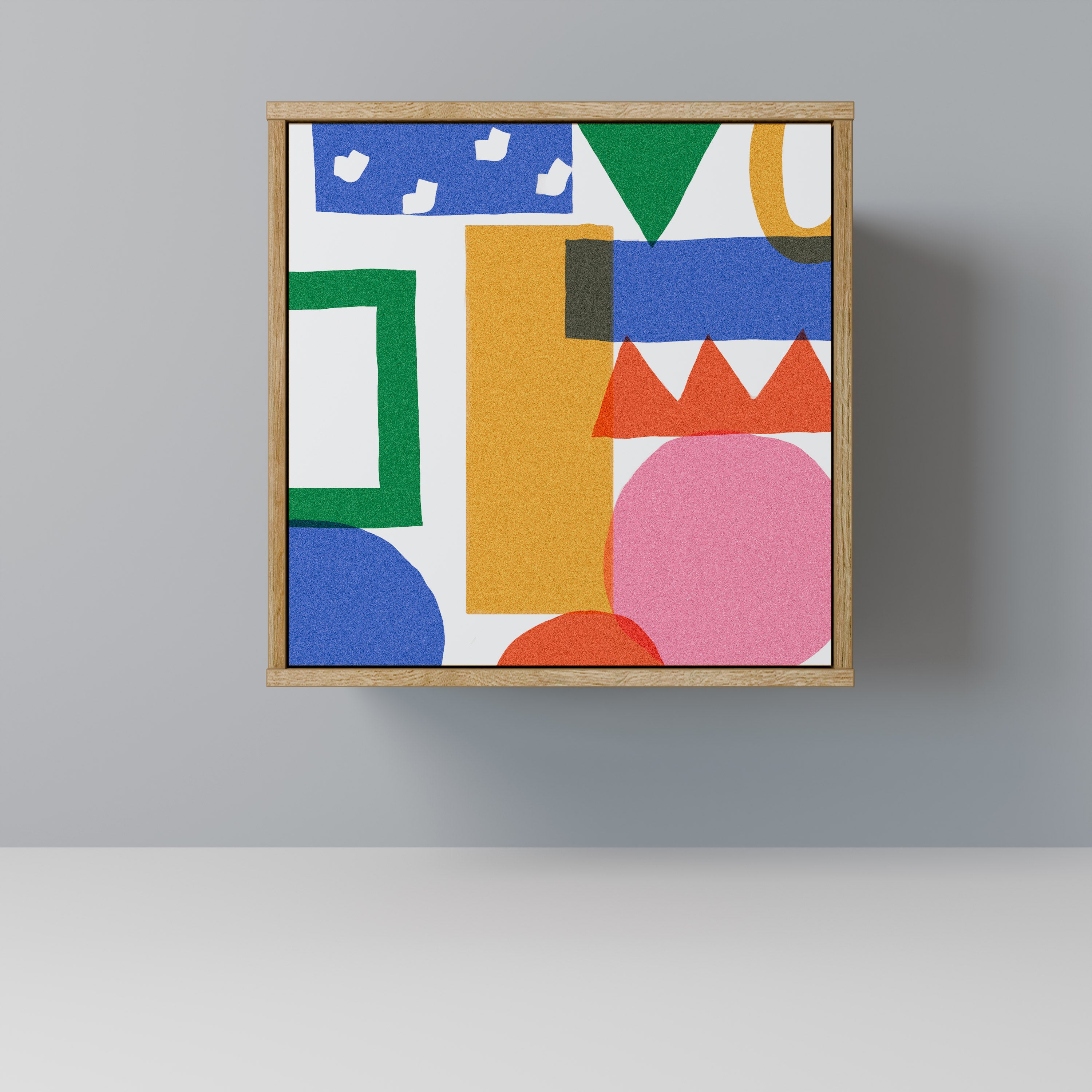 GEOMETRIC GLIMMER Sideboard mit 1 Tür in Eiche-Optik