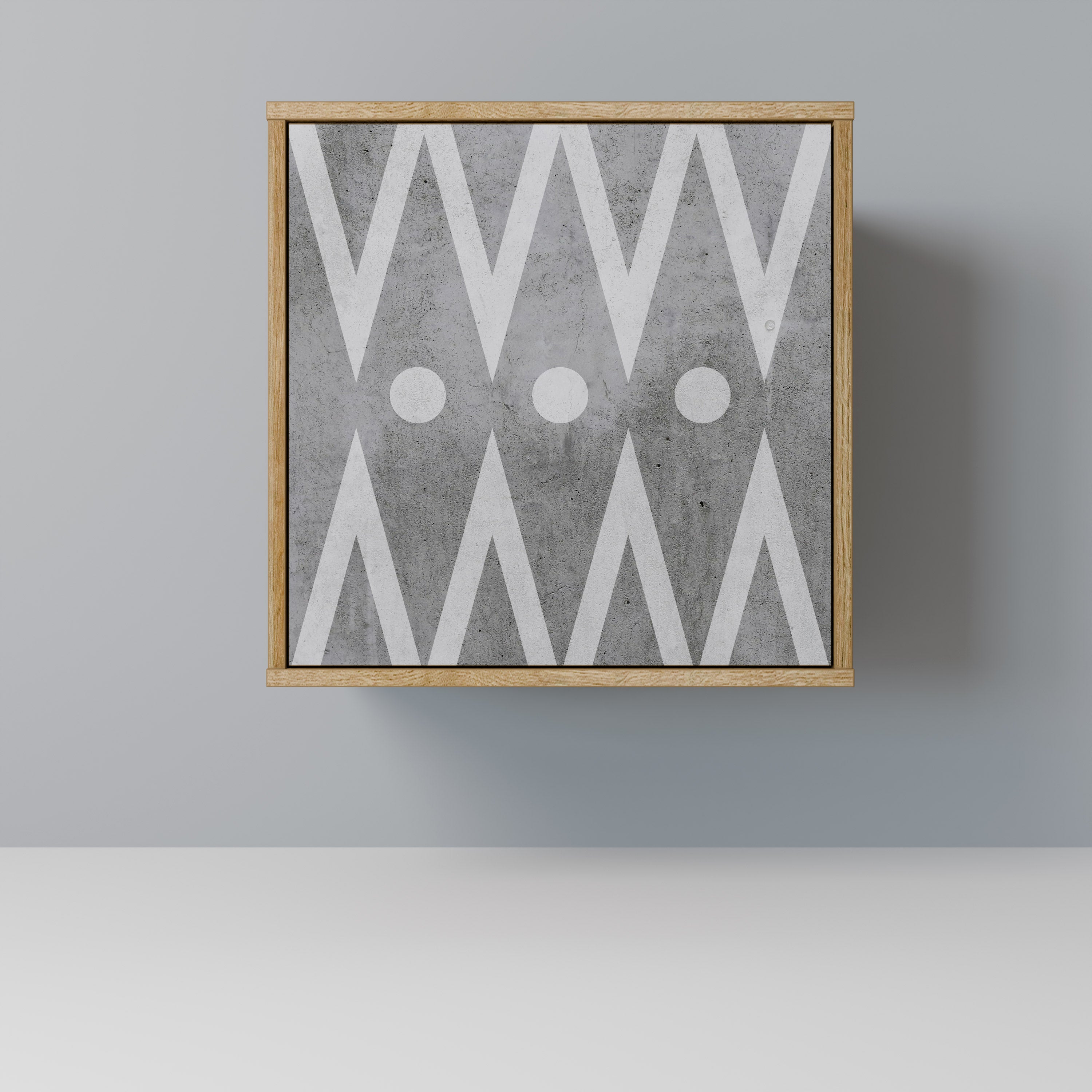 SHARP EDGES Sideboard mit 1 Tür in Eiche-Optik