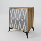 SHARP EDGES Sideboard mit 1 Tür in Eiche-Optik