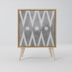 SHARP EDGES Sideboard mit 1 Tür in Eiche-Optik