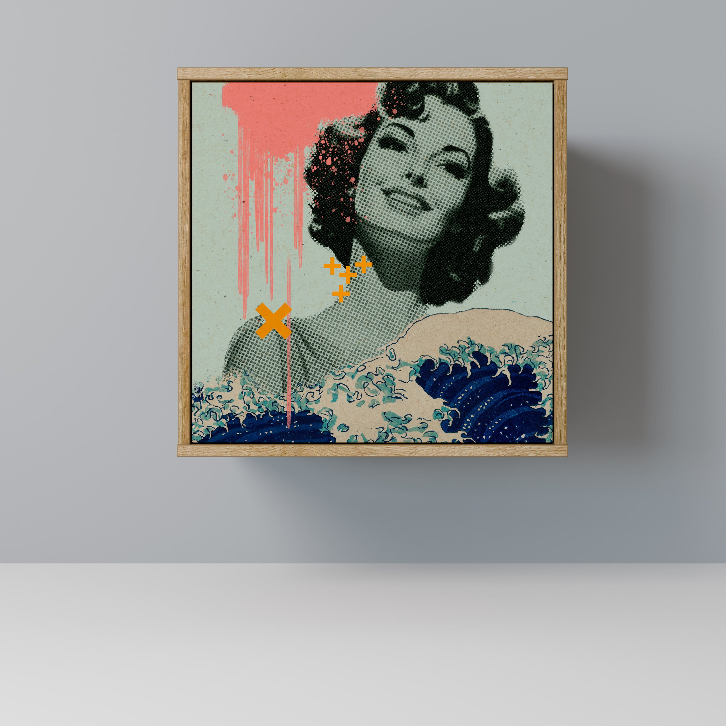 KANAGAWA BEAUTY Sideboard mit 1 Tür in Eiche-Optik