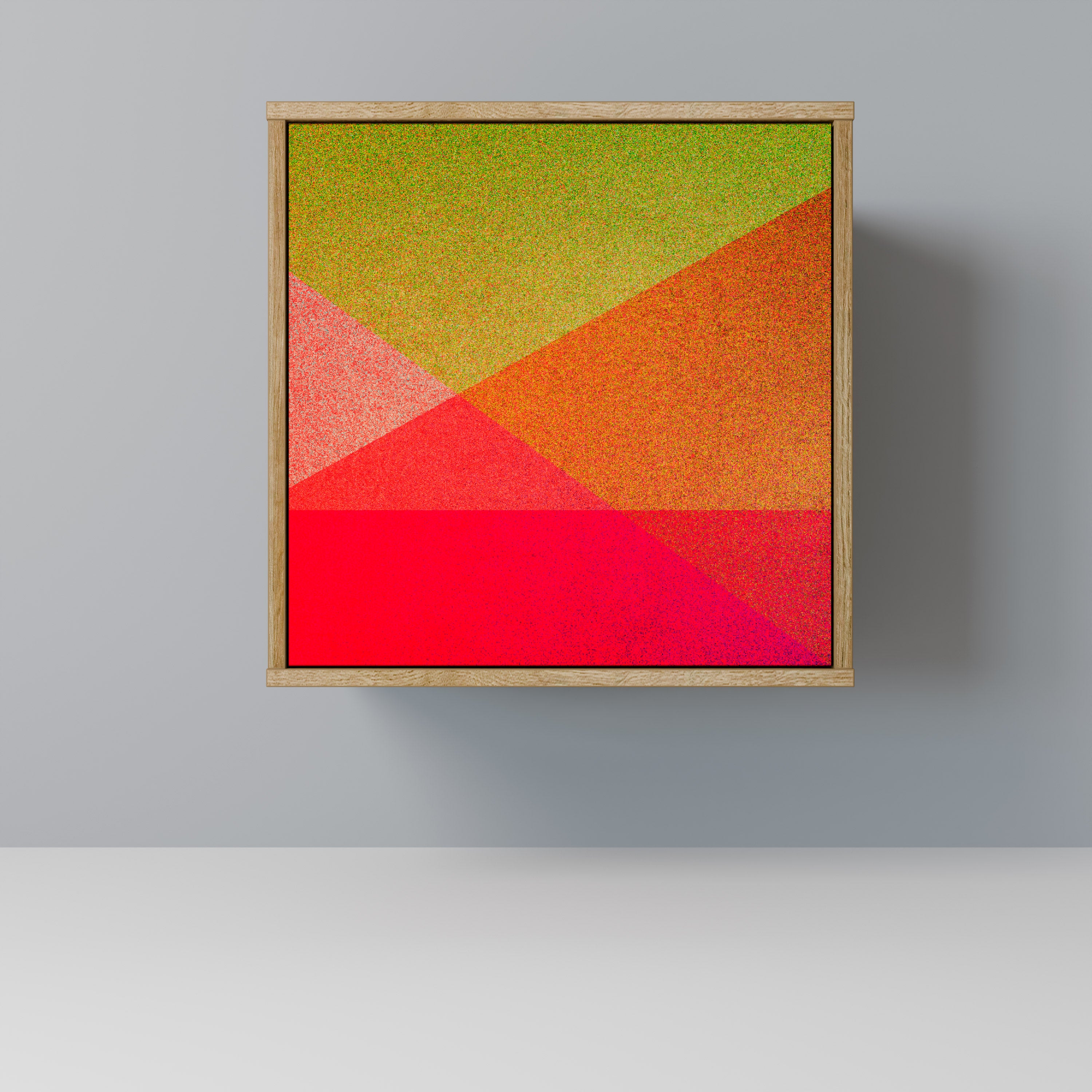 VIVID GEOMETRY Sideboard mit 1 Tür in Eiche-Optik