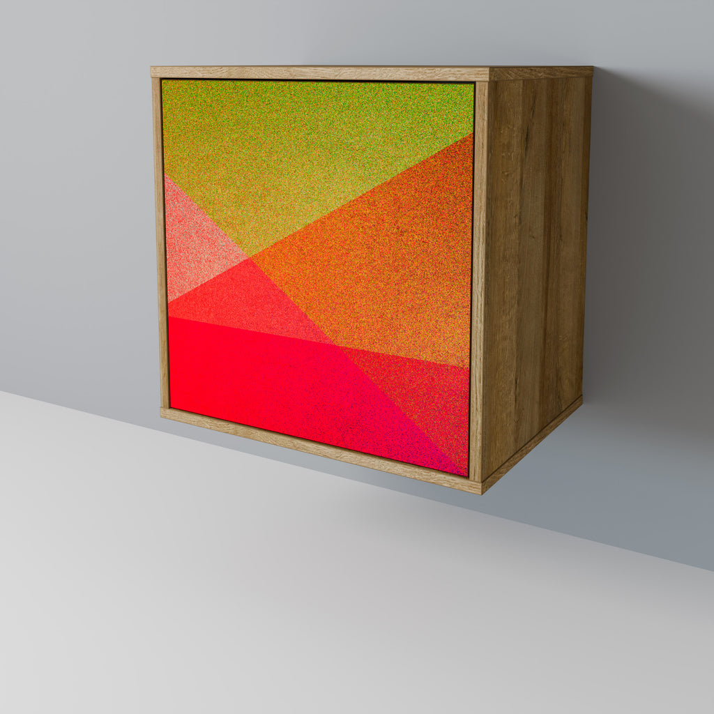 VIVID GEOMETRY Sideboard mit 1 Tür in Eiche-Optik