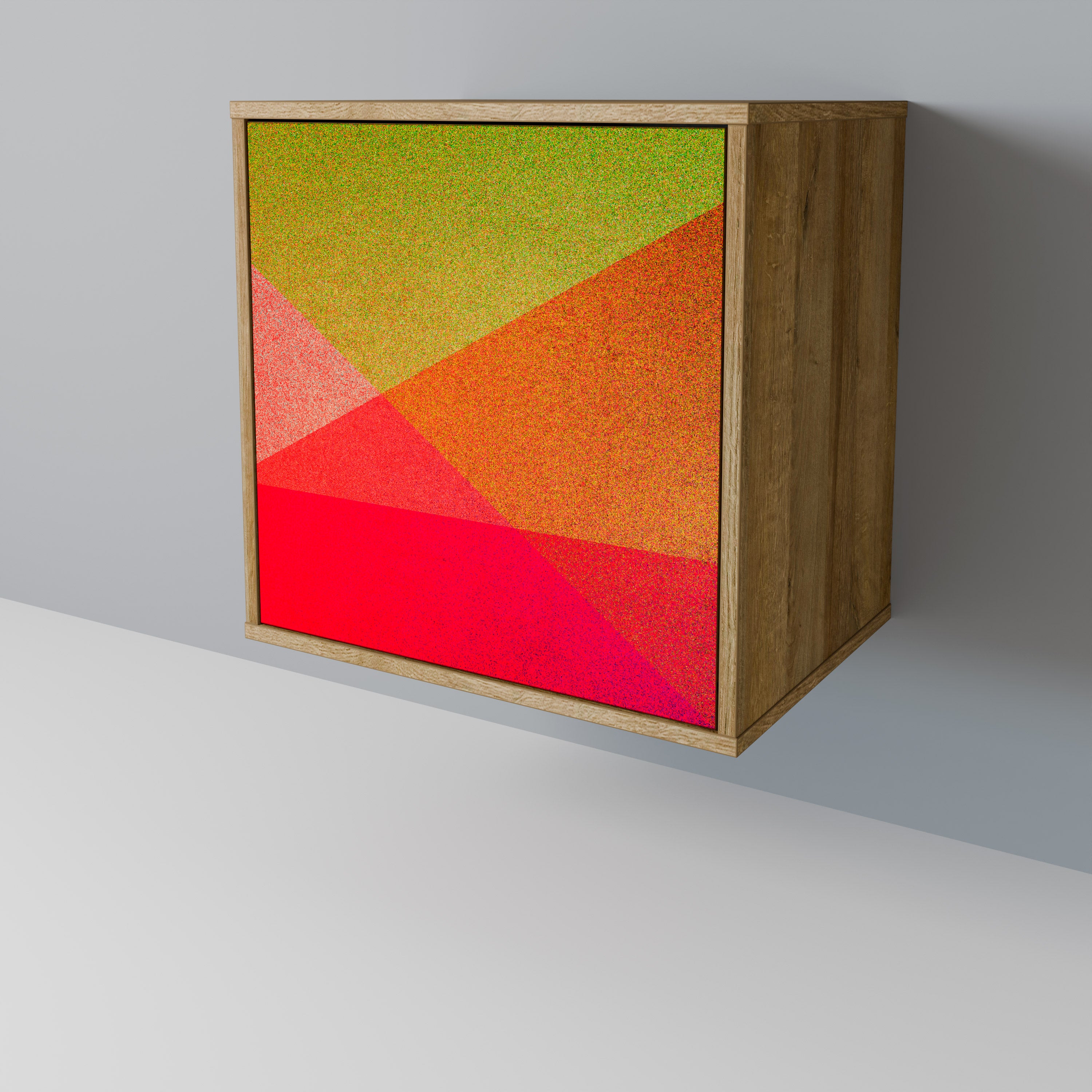 VIVID GEOMETRY Sideboard mit 1 Tür in Eiche-Optik