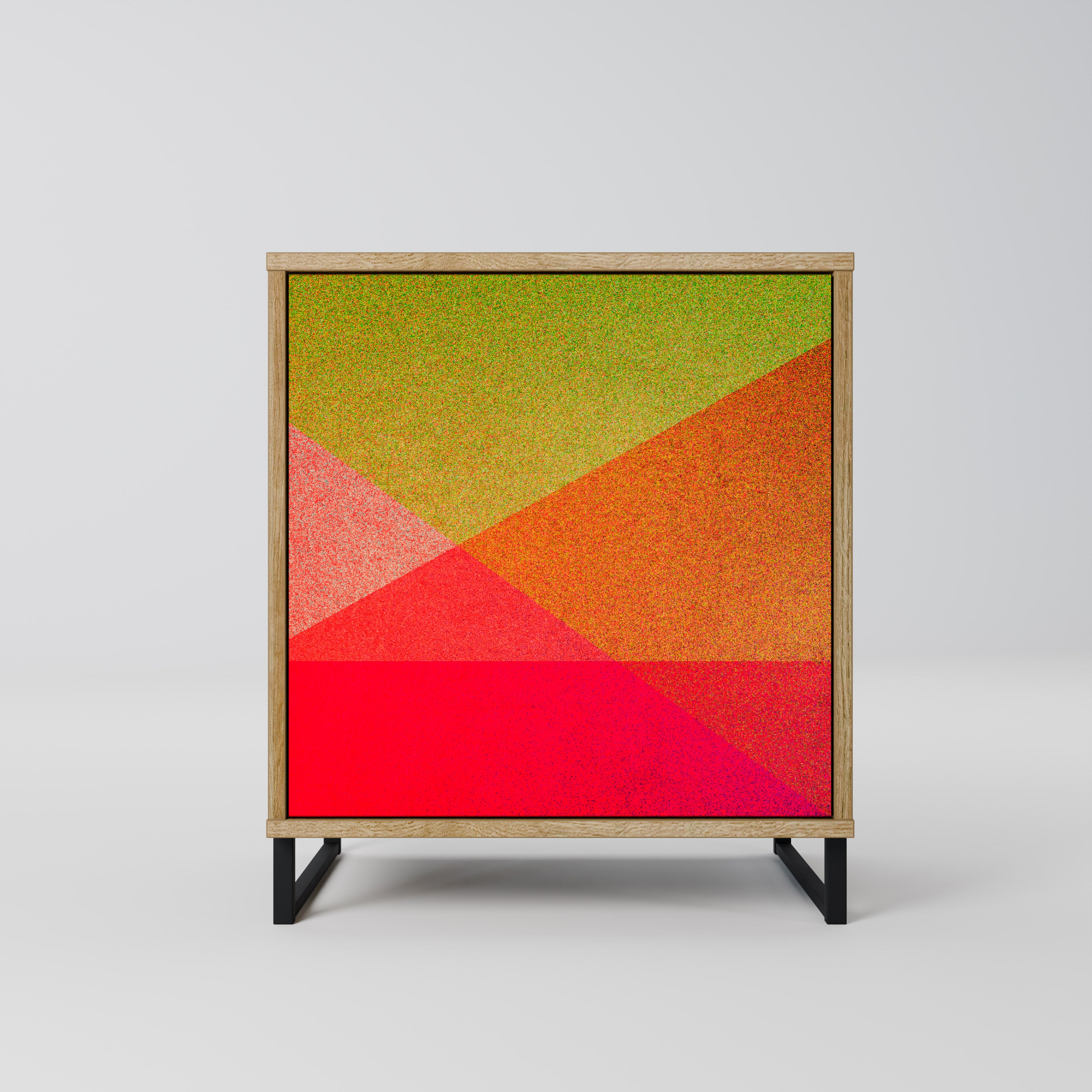 VIVID GEOMETRY Sideboard mit 1 Tür in Eiche-Optik