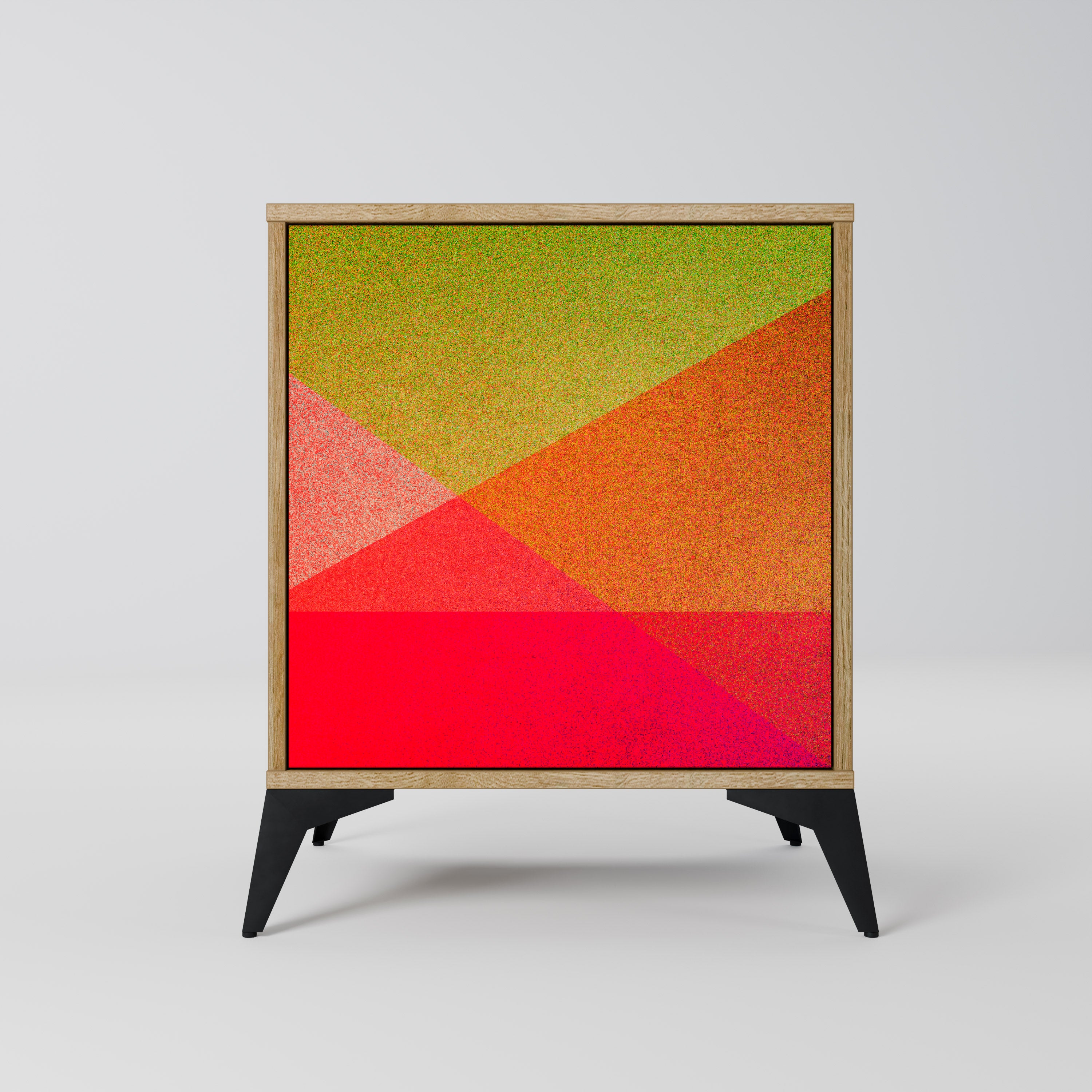 VIVID GEOMETRY Sideboard mit 1 Tür in Eiche-Optik