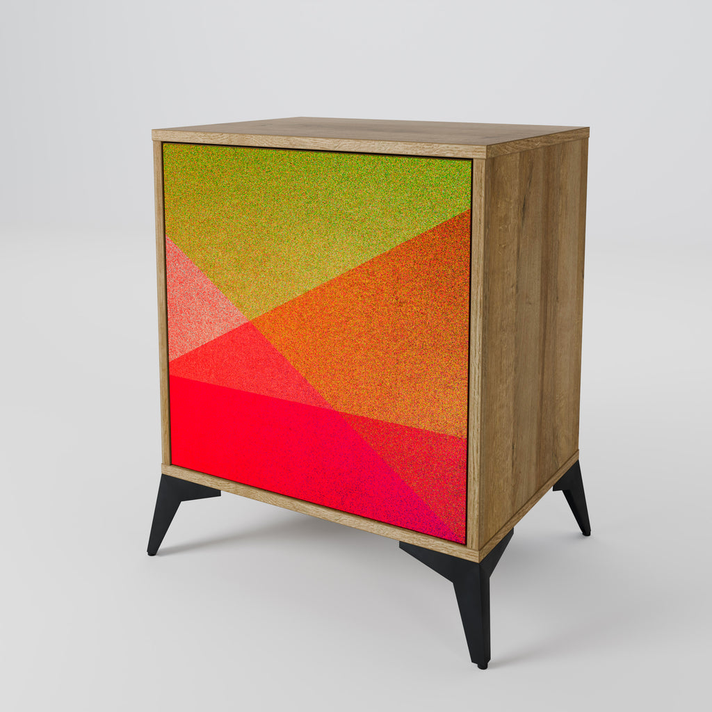 VIVID GEOMETRY Sideboard mit 1 Tür in Eiche-Optik