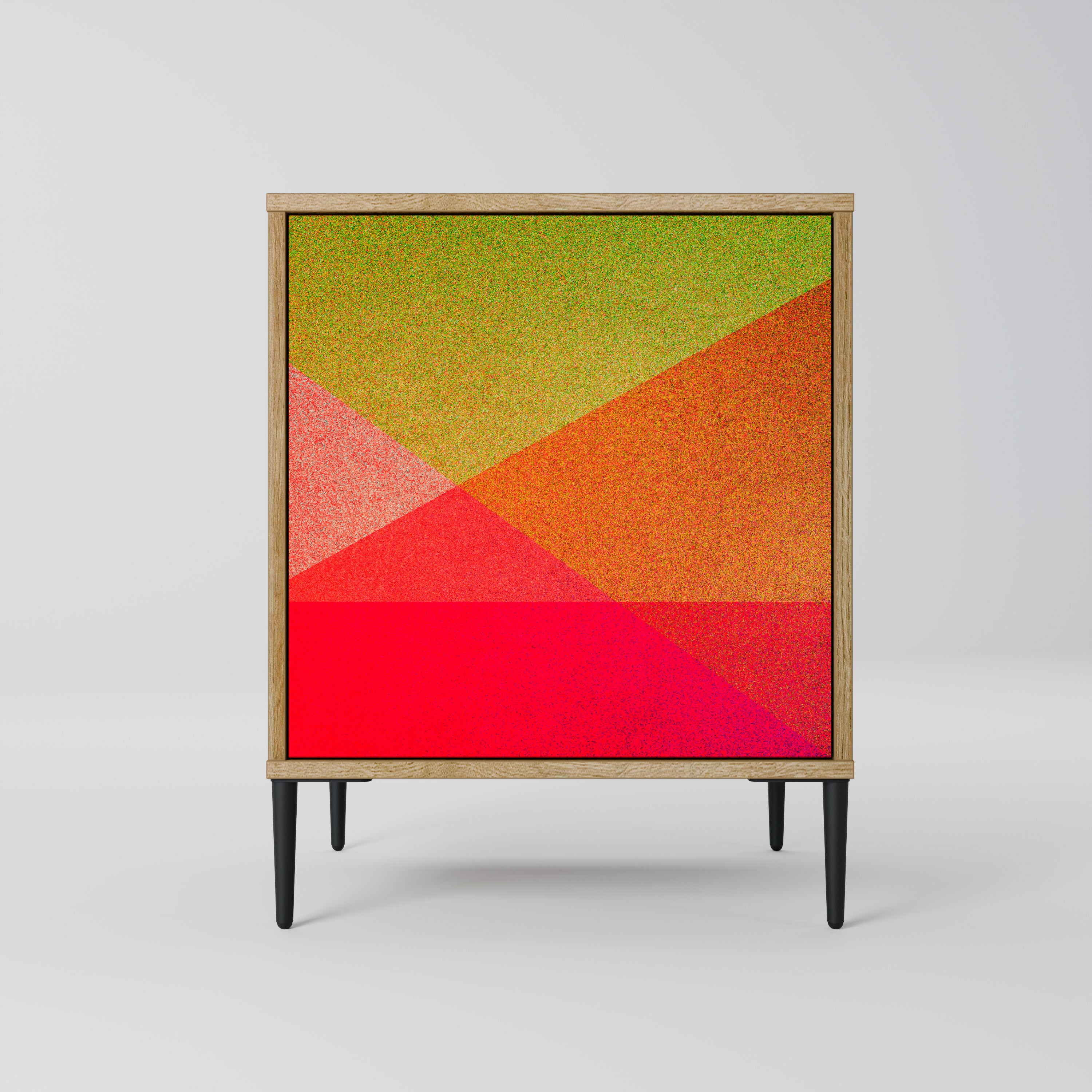 VIVID GEOMETRY Sideboard mit 1 Tür in Eiche-Optik