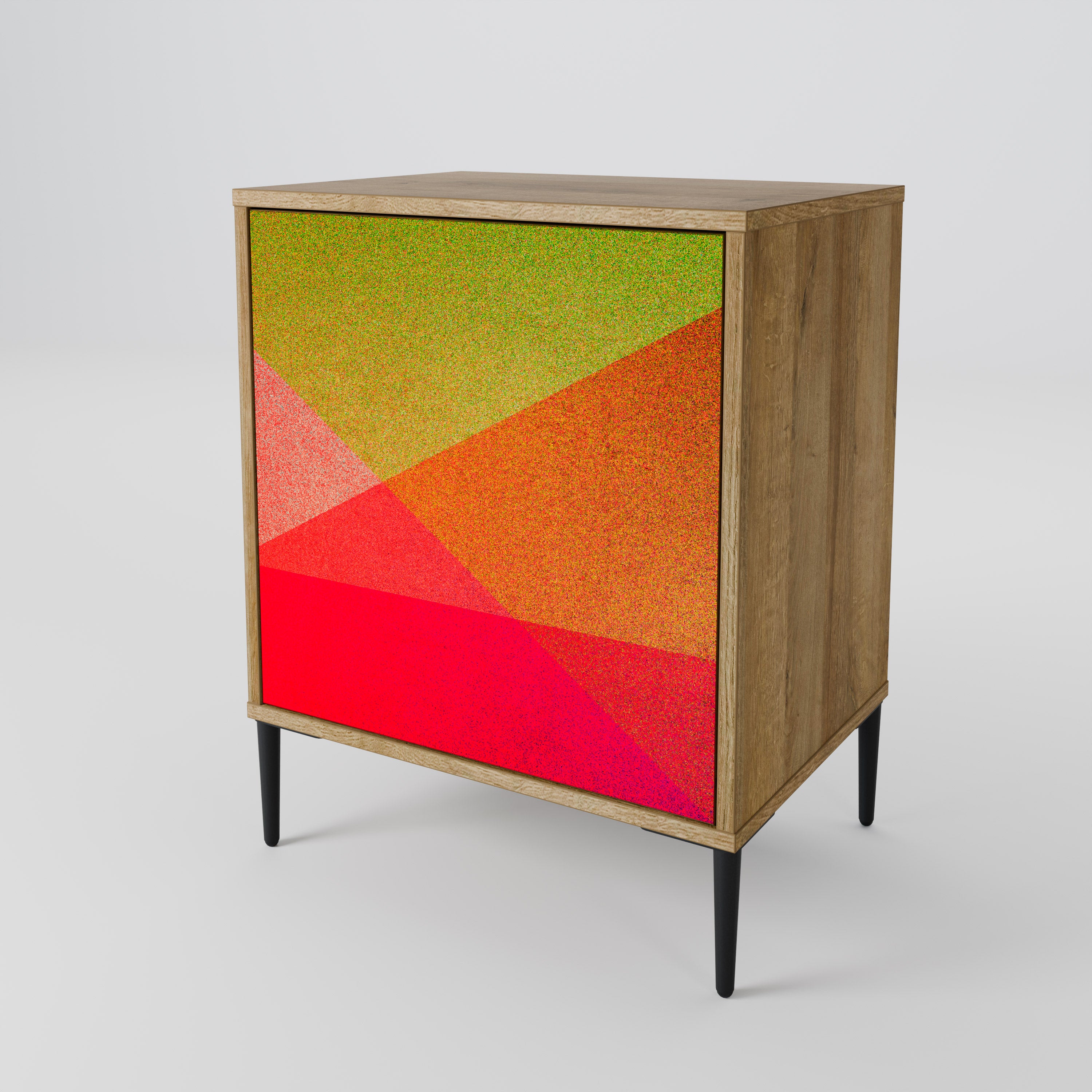 VIVID GEOMETRY Sideboard mit 1 Tür in Eiche-Optik