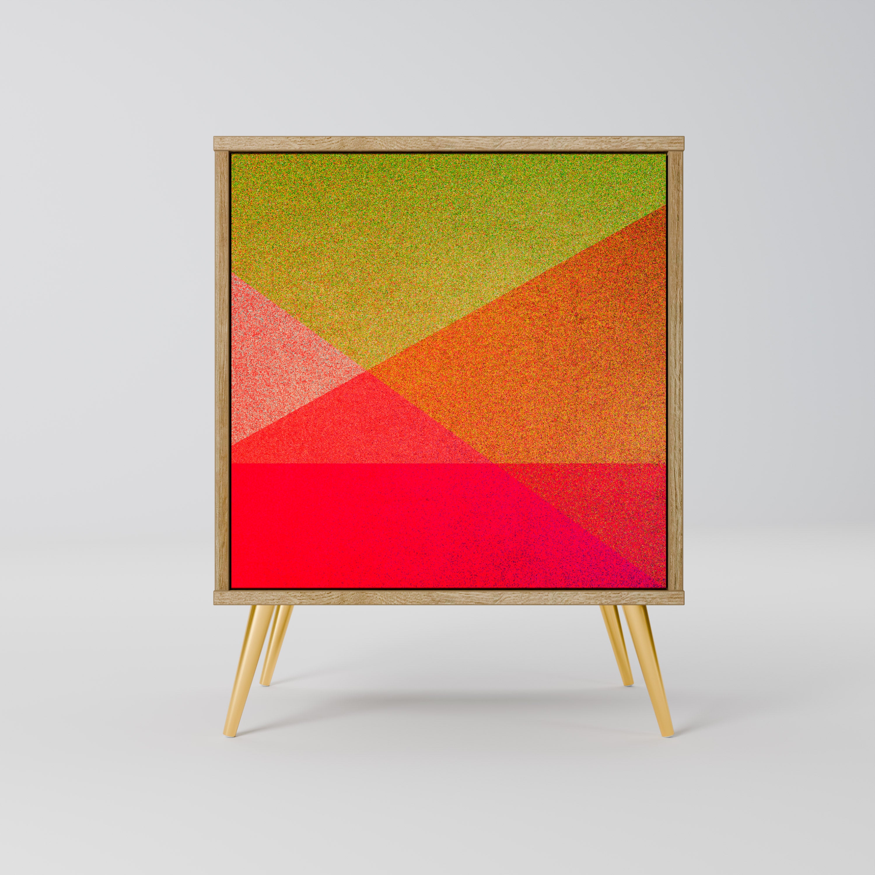 VIVID GEOMETRY Sideboard mit 1 Tür in Eiche-Optik