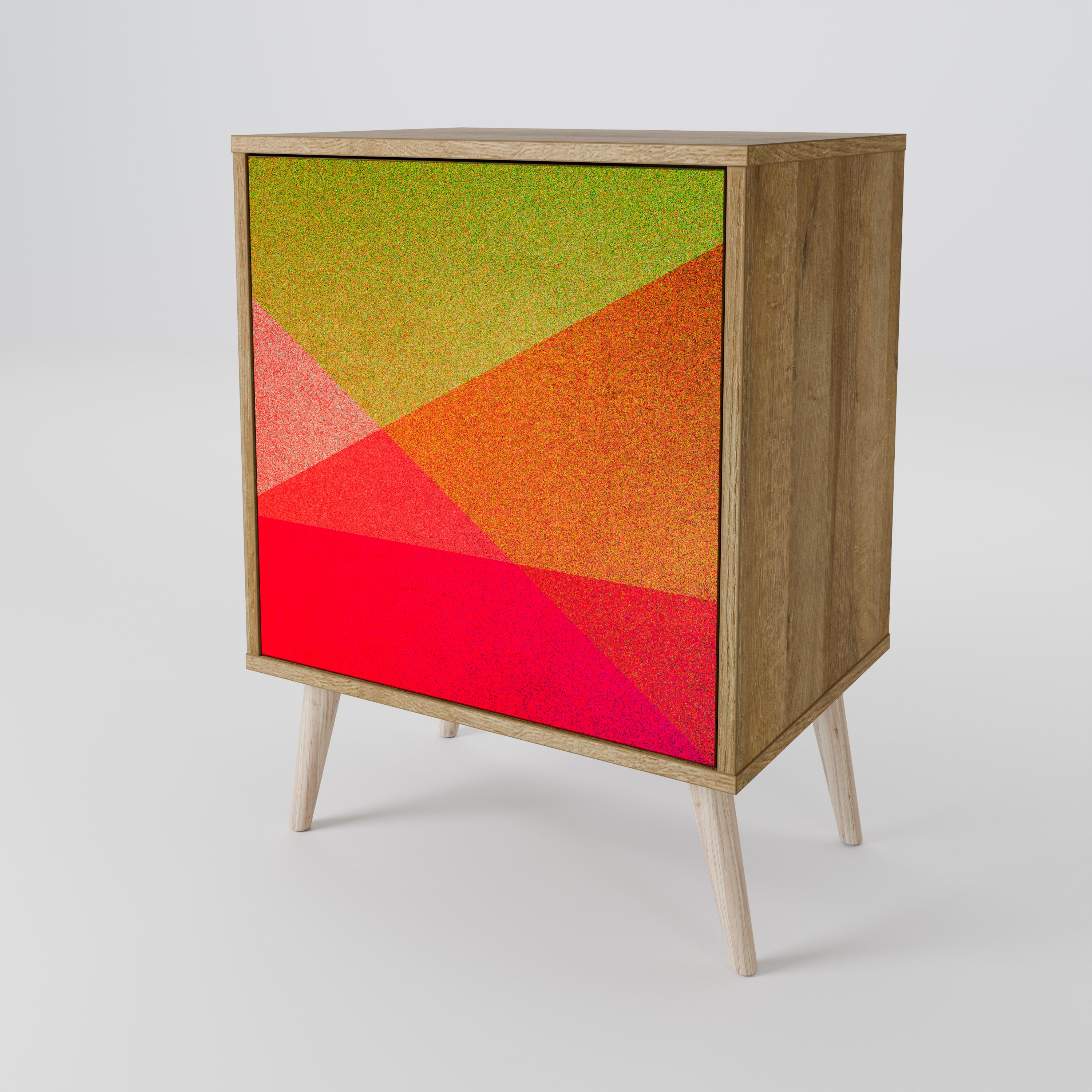 VIVID GEOMETRY Sideboard mit 1 Tür in Eiche-Optik