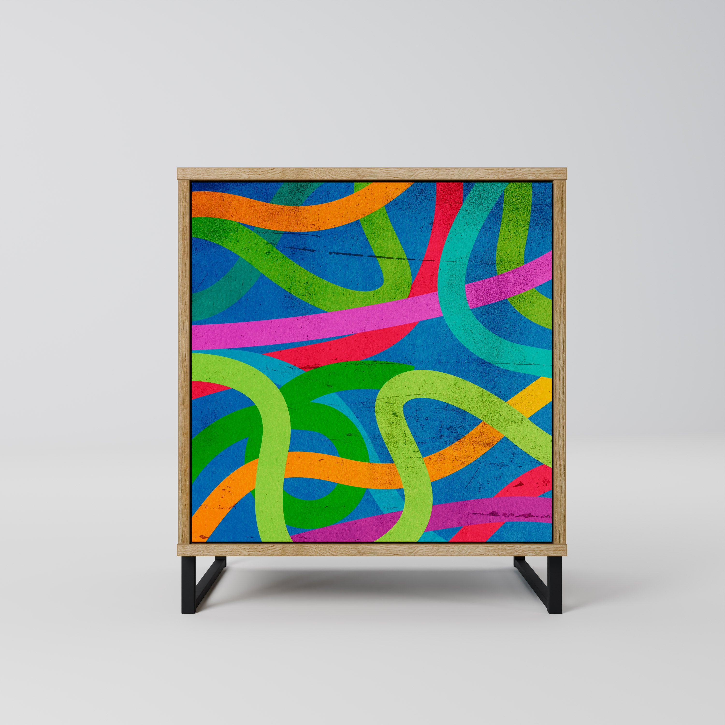 STREAMER TANGLE Sideboard mit 1 Tür in Eiche-Optik