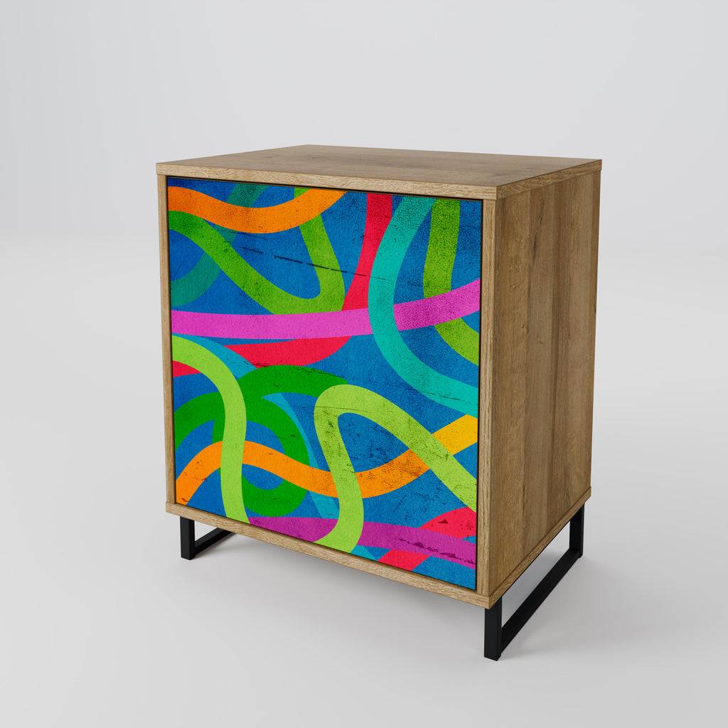 STREAMER TANGLE Sideboard mit 1 Tür in Eiche-Optik