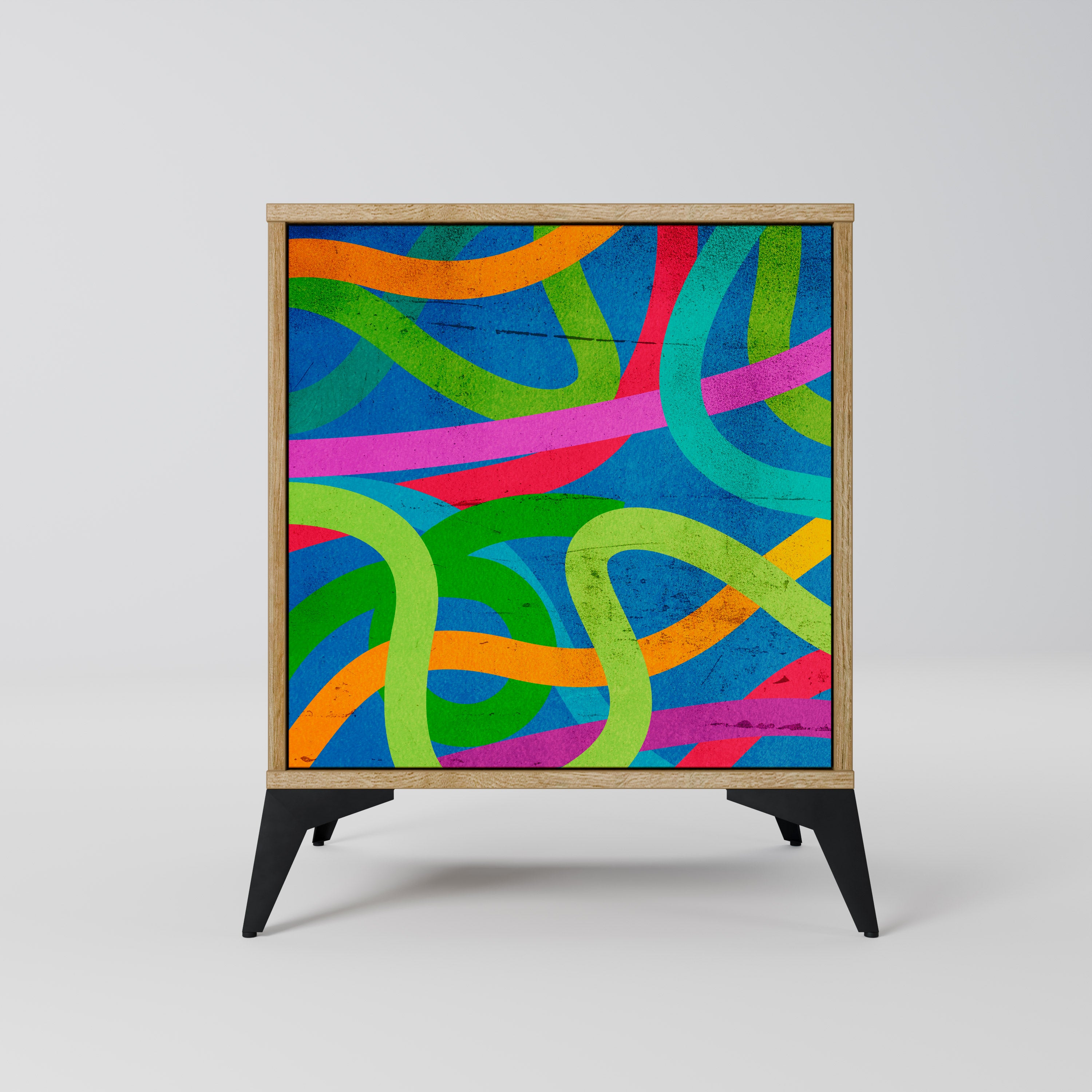 STREAMER TANGLE Sideboard mit 1 Tür in Eiche-Optik