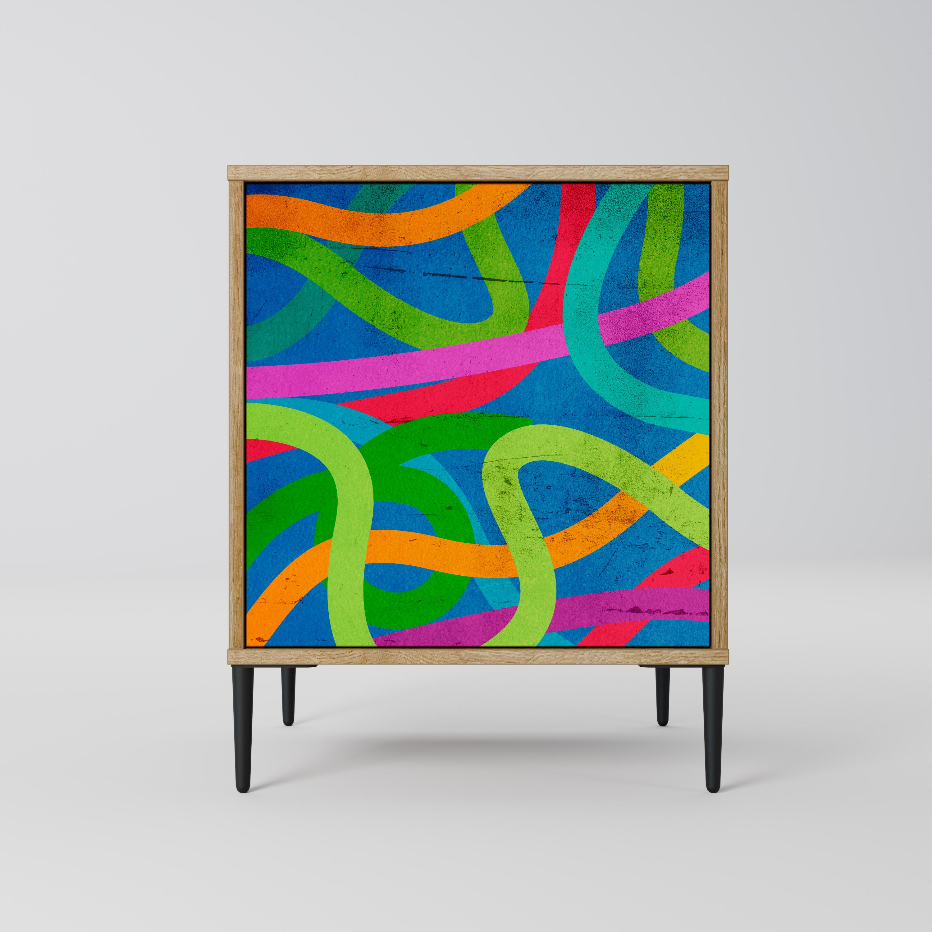 STREAMER TANGLE Sideboard mit 1 Tür in Eiche-Optik