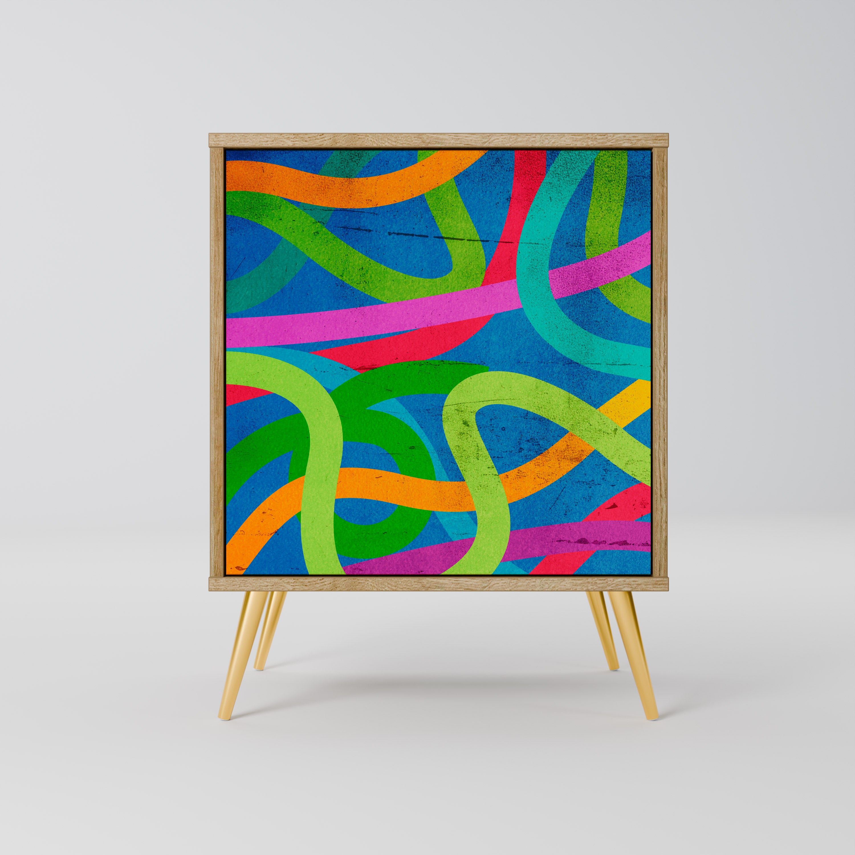 STREAMER TANGLE Sideboard mit 1 Tür in Eiche-Optik