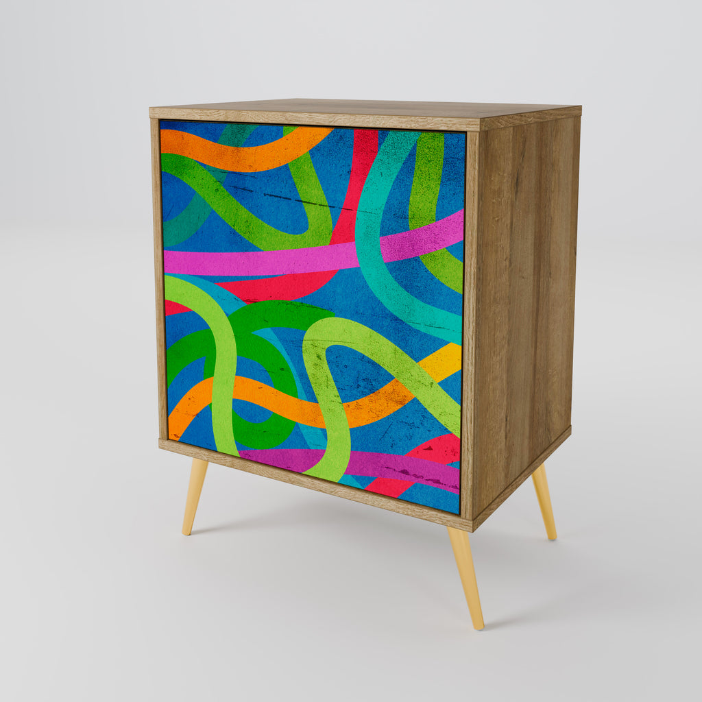 STREAMER TANGLE Sideboard mit 1 Tür in Eiche-Optik