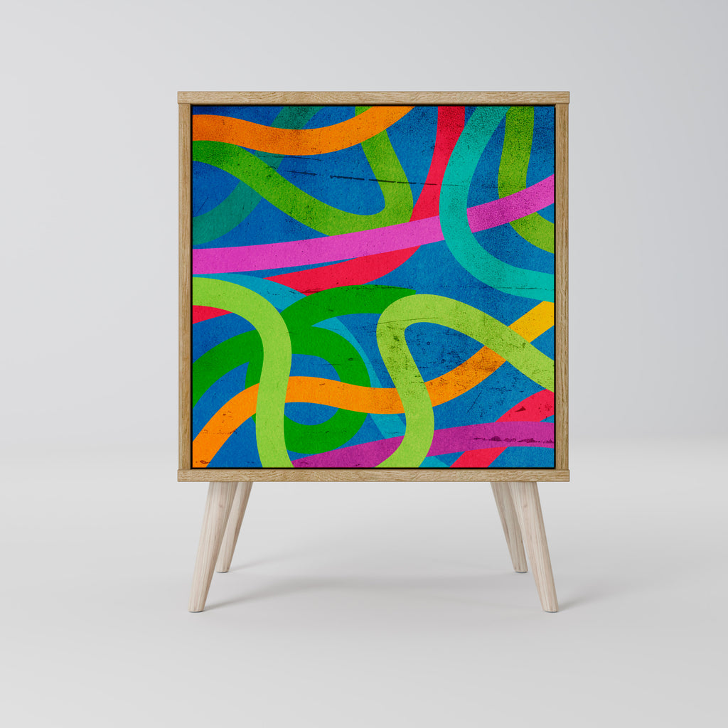 STREAMER TANGLE Sideboard mit 1 Tür in Eiche-Optik