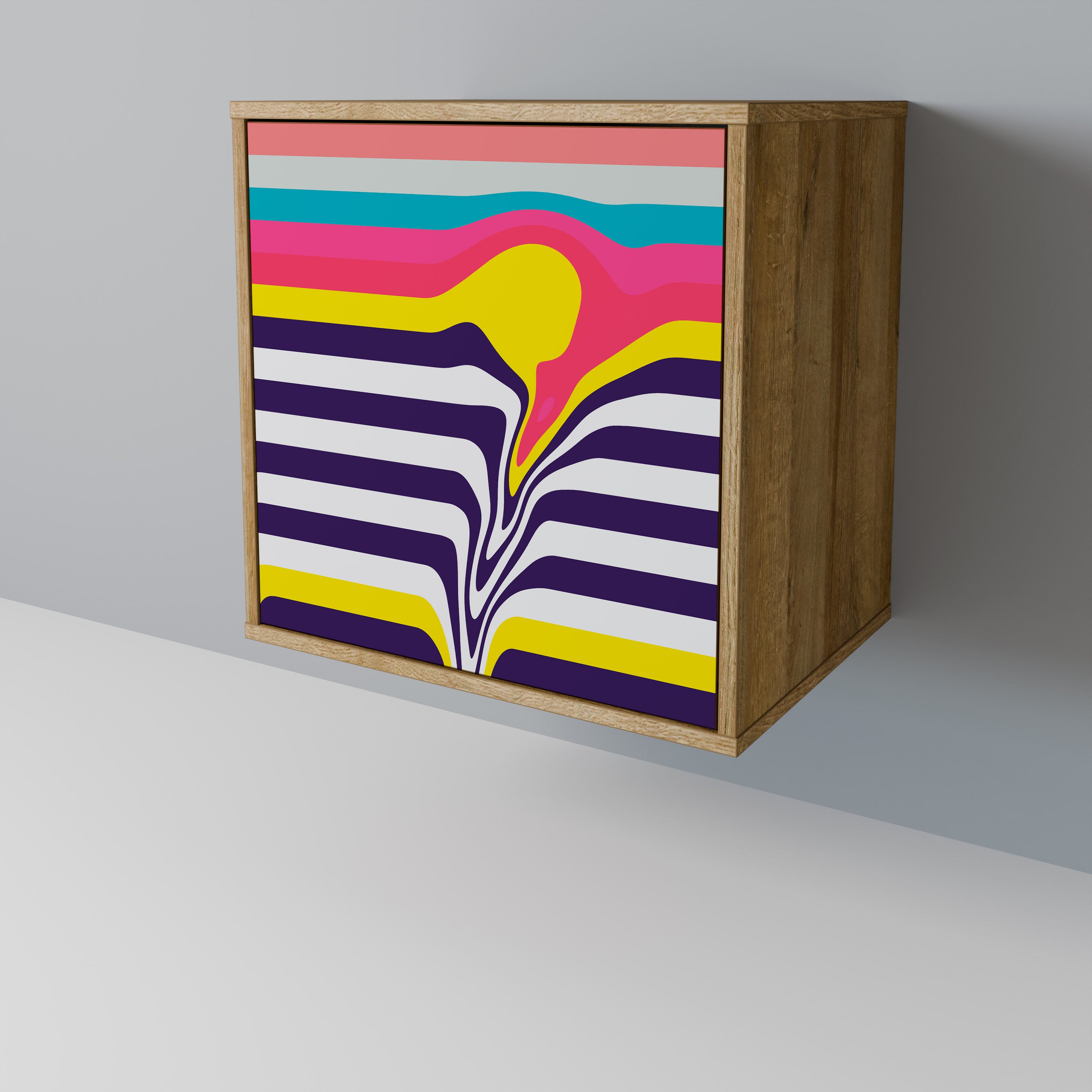 TONE COLLAPSE Sideboard mit 1 Tür in Eiche-Optik