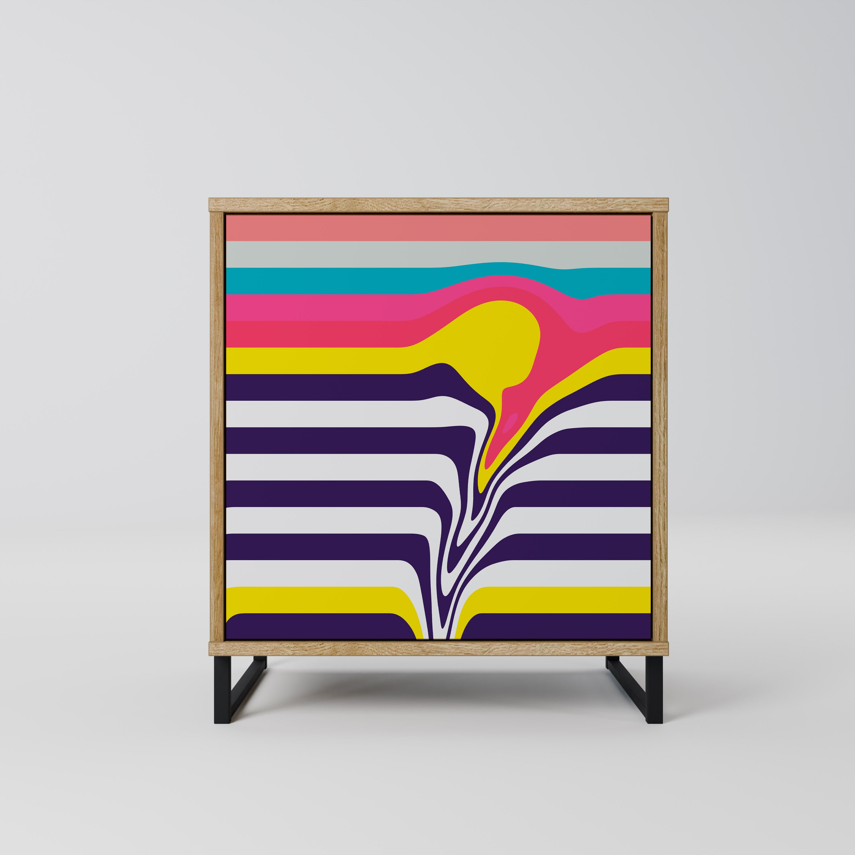 TONE COLLAPSE Sideboard mit 1 Tür in Eiche-Optik