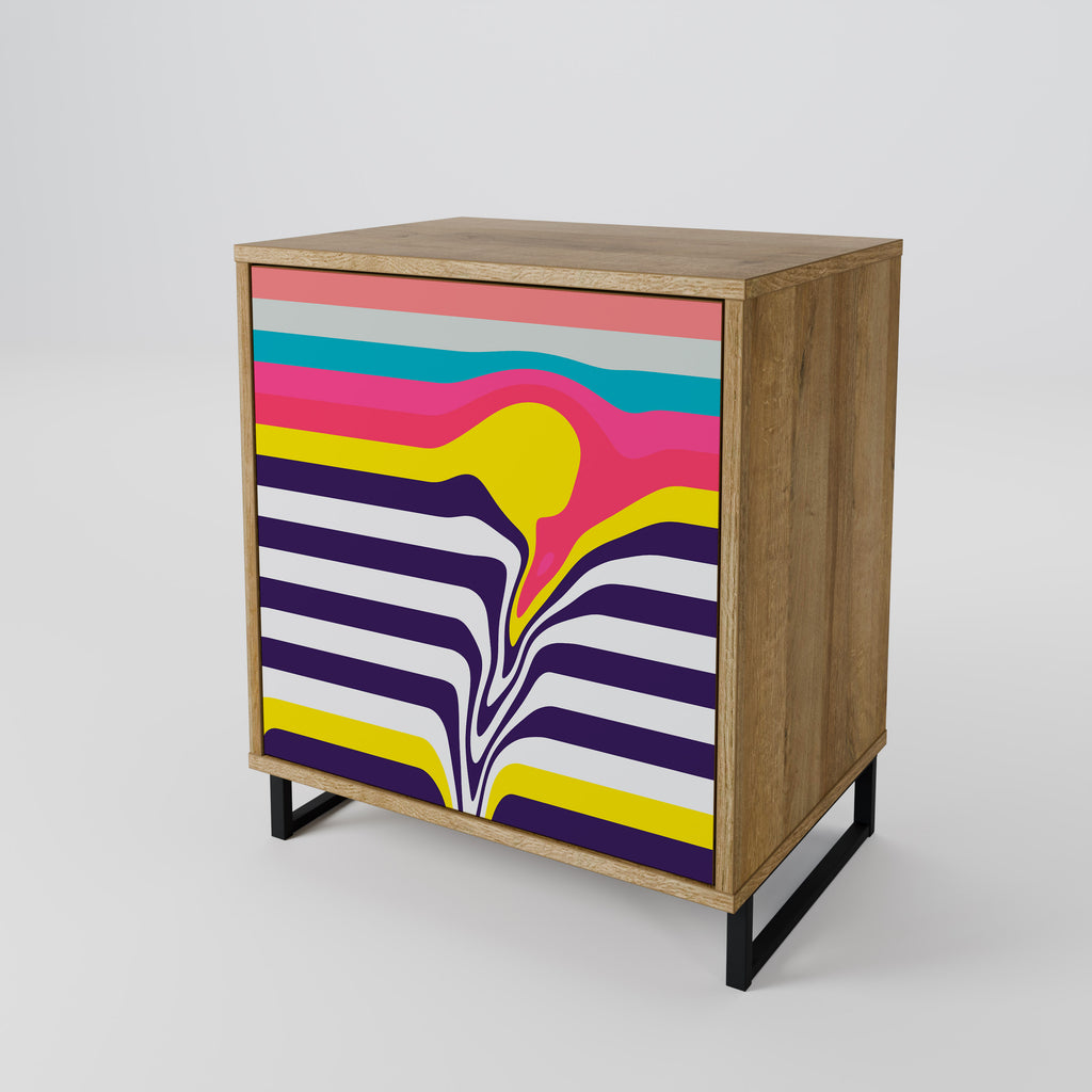 TONE COLLAPSE Sideboard mit 1 Tür in Eiche-Optik