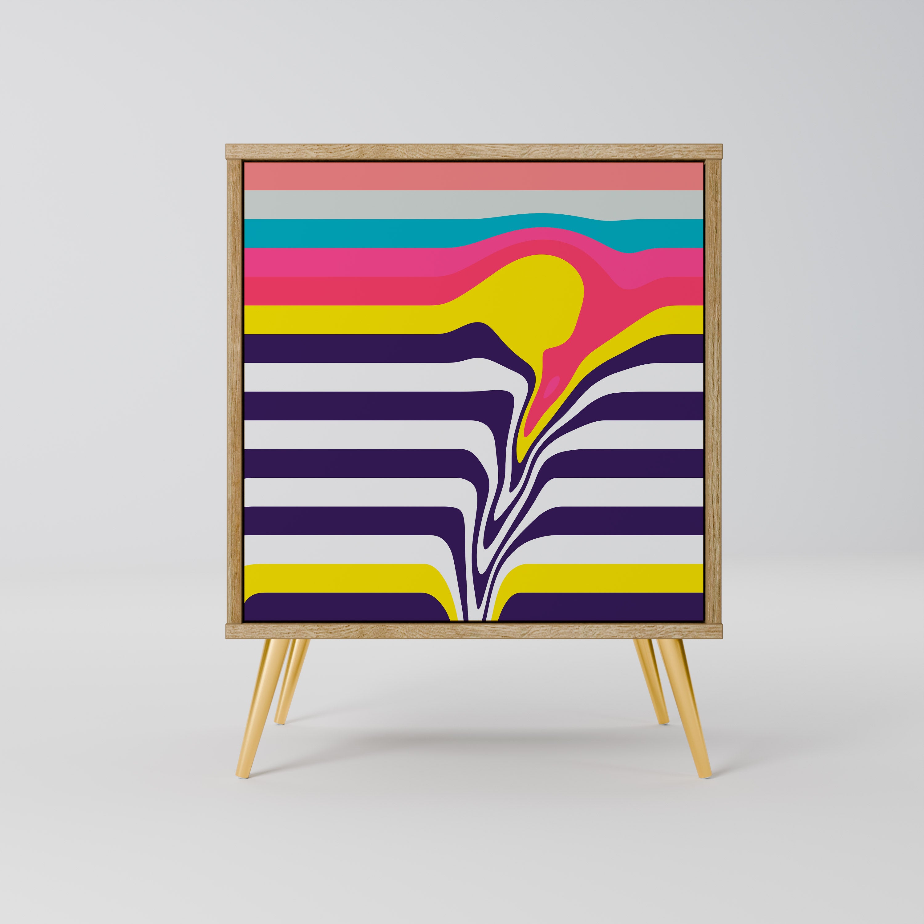 TONE COLLAPSE Sideboard mit 1 Tür in Eiche-Optik