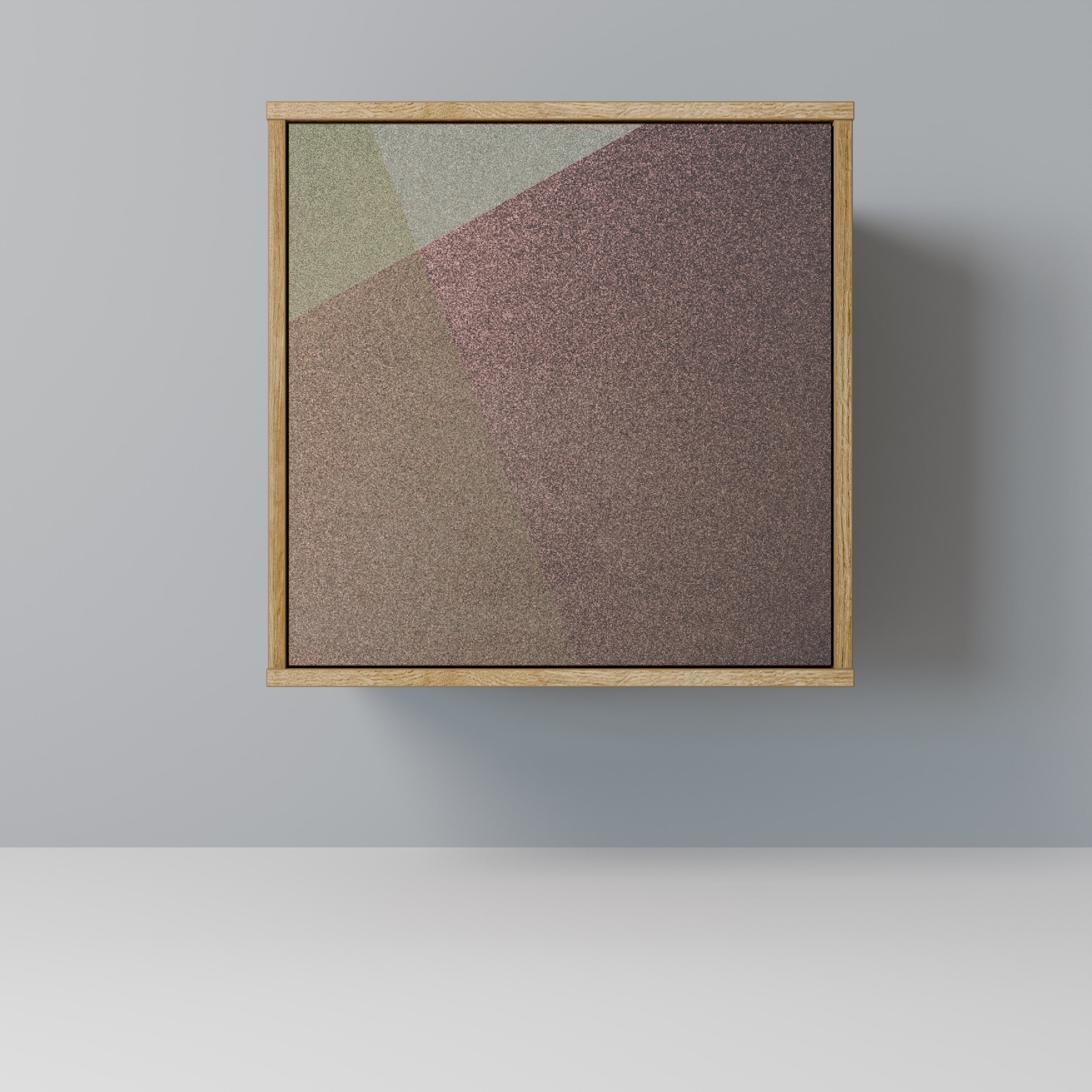 BEIGE GEOMETRY Sideboard mit 1 Tür in Eiche-Optik