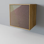 BEIGE GEOMETRY Sideboard mit 1 Tür in Eiche-Optik