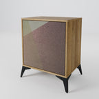 BEIGE GEOMETRY Sideboard mit 1 Tür in Eiche-Optik
