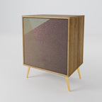 BEIGE GEOMETRY Sideboard mit 1 Tür in Eiche-Optik