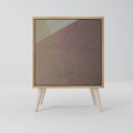 BEIGE GEOMETRY Sideboard mit 1 Tür in Eiche-Optik