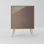 BEIGE GEOMETRY Sideboard mit 1 Tür in Eiche-Optik