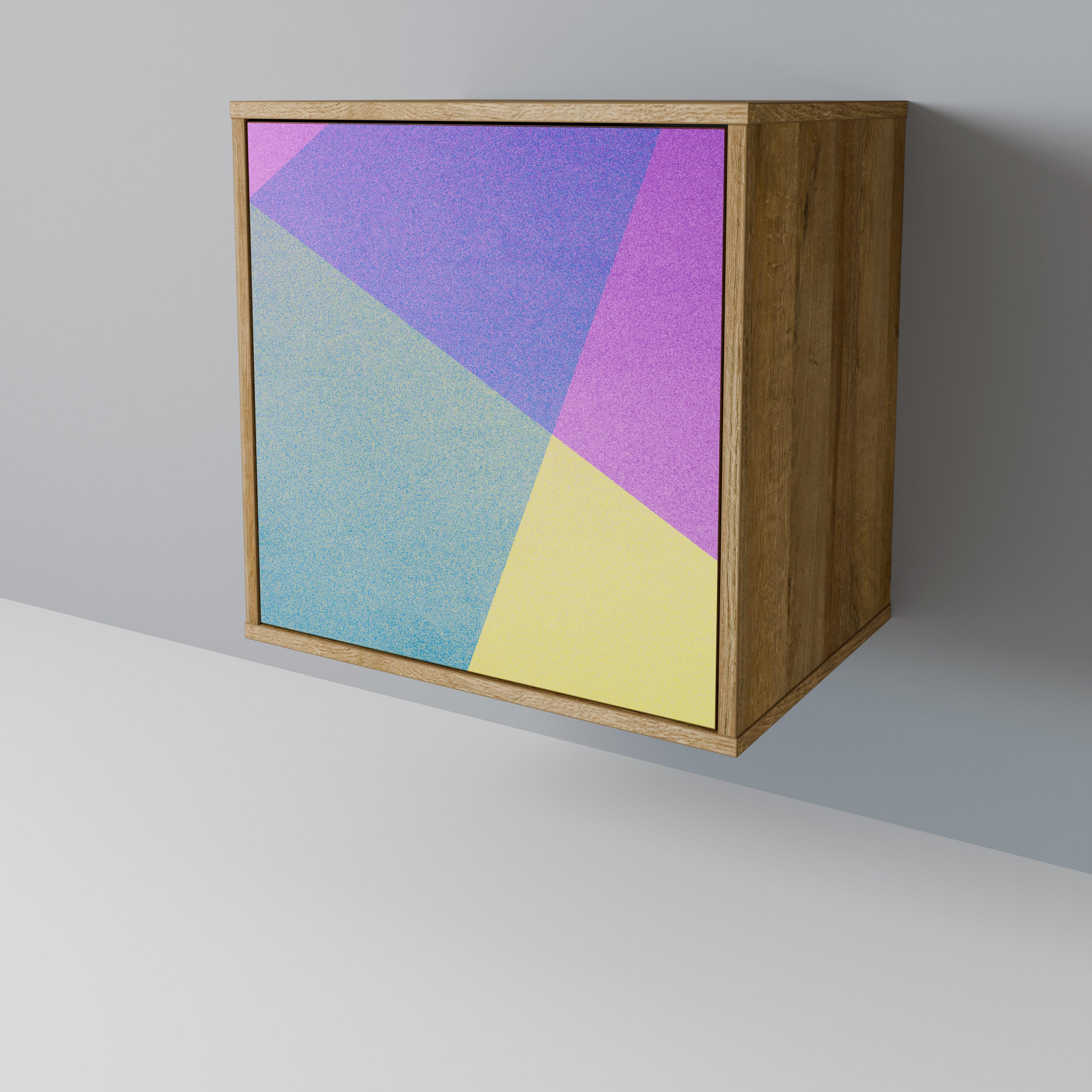 BRIGHT GEOMETRY Sideboard mit 1 Tür in Eiche-Optik