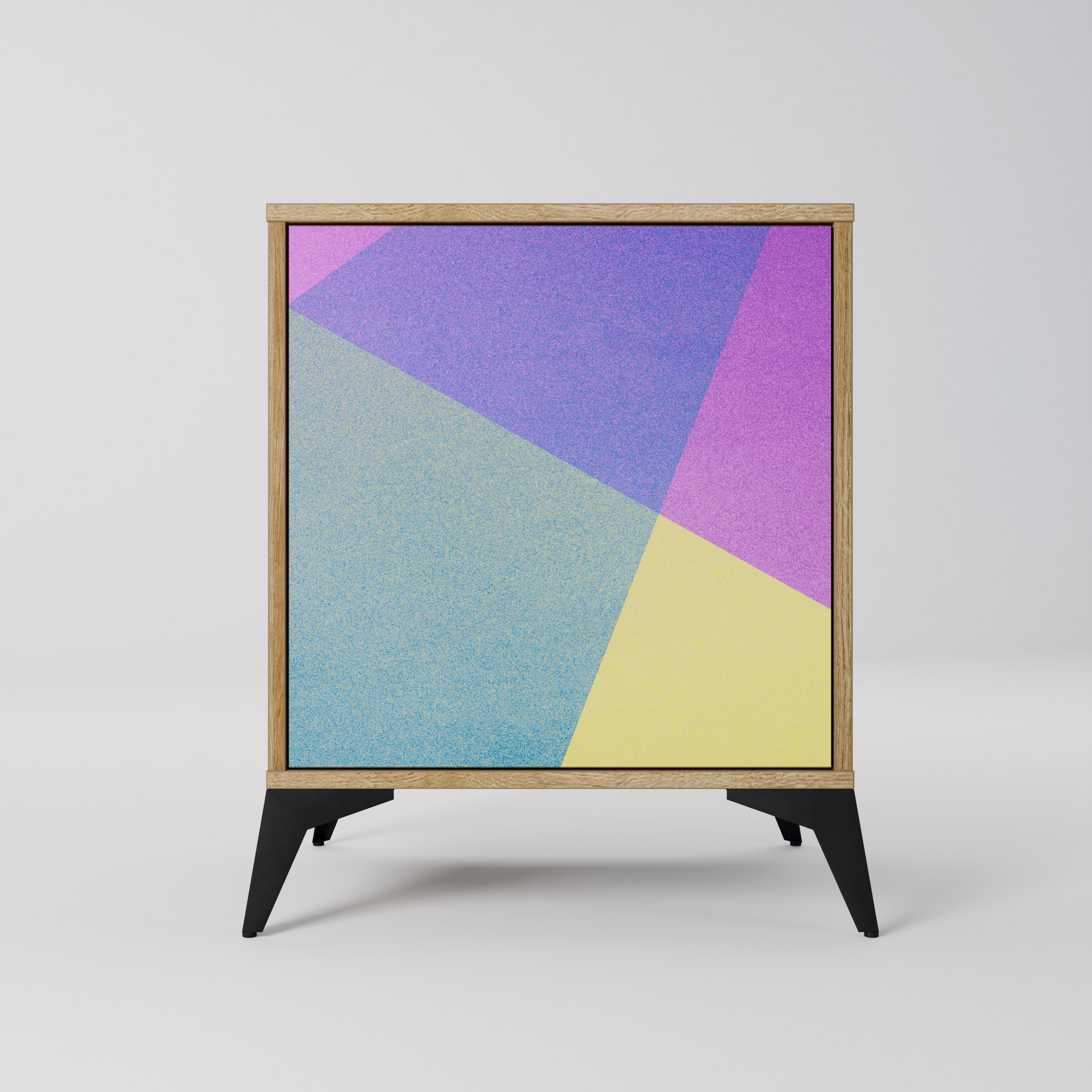 BRIGHT GEOMETRY Sideboard mit 1 Tür in Eiche-Optik