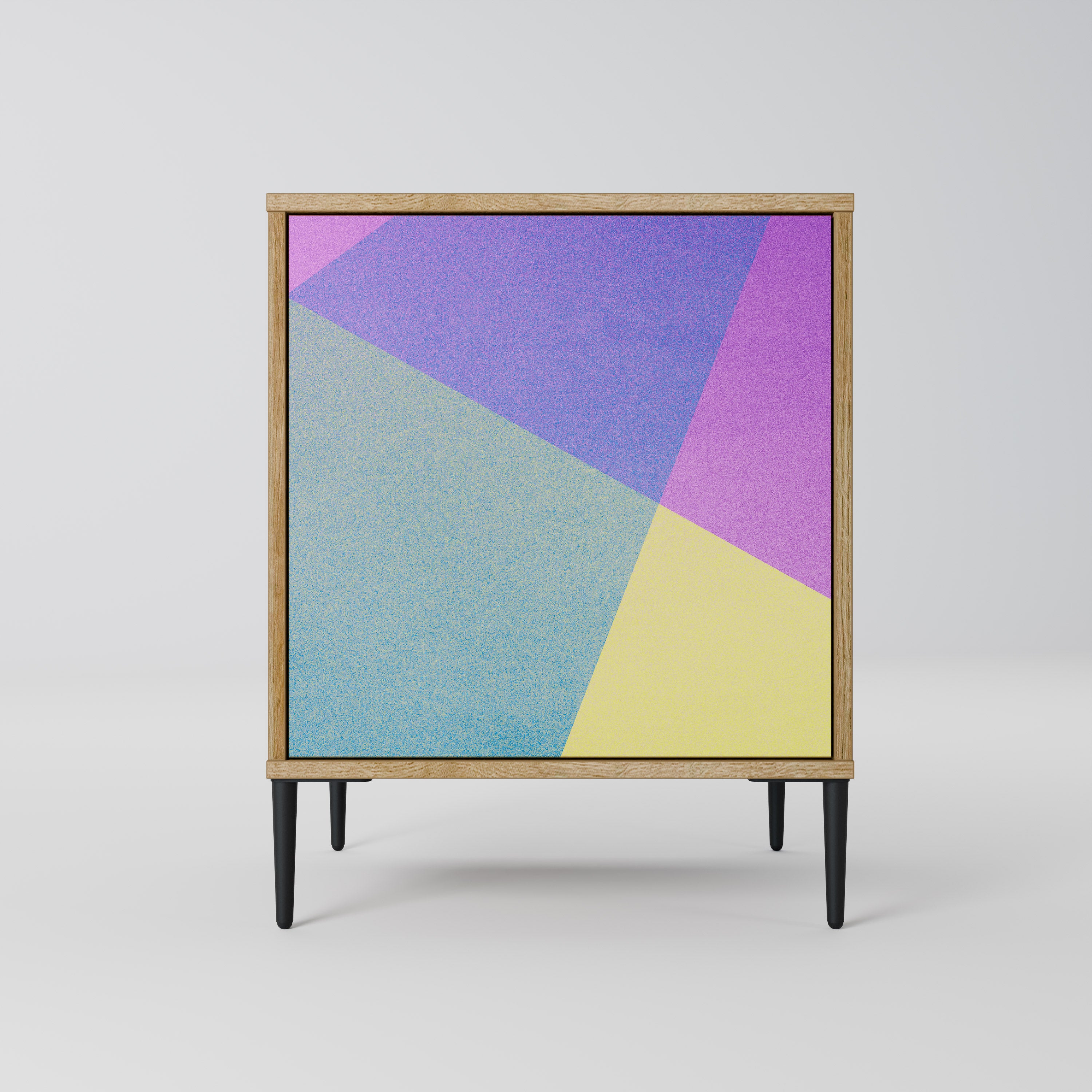 BRIGHT GEOMETRY Sideboard mit 1 Tür in Eiche-Optik