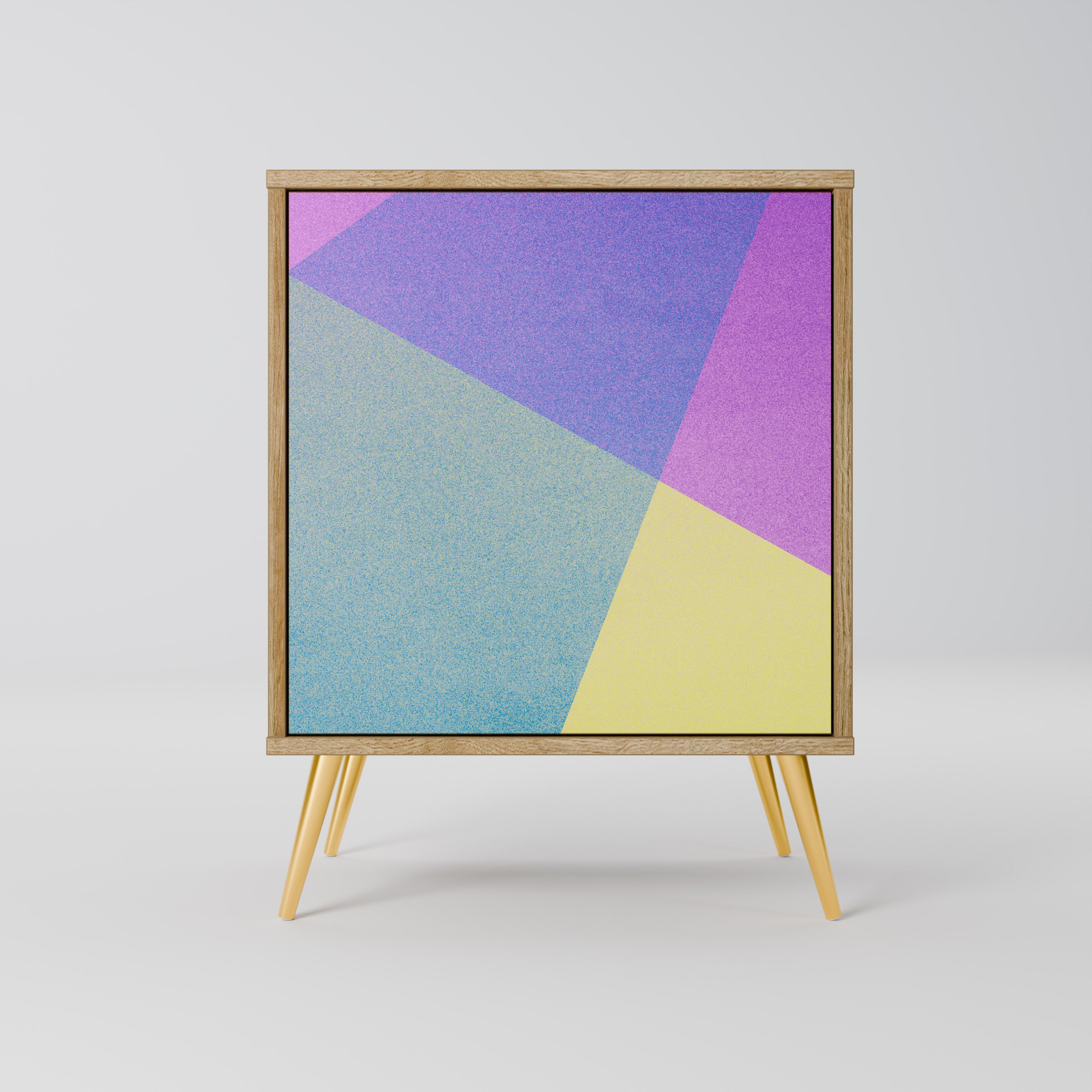 BRIGHT GEOMETRY Sideboard mit 1 Tür in Eiche-Optik