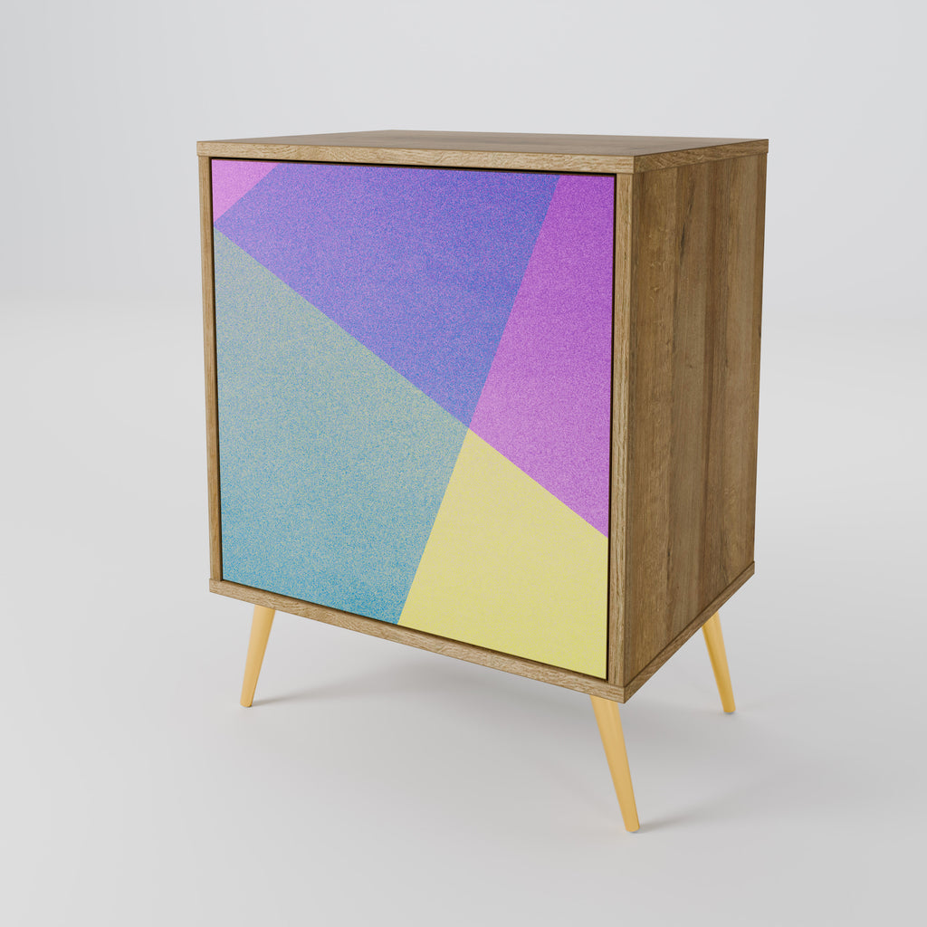 BRIGHT GEOMETRY Sideboard mit 1 Tür in Eiche-Optik