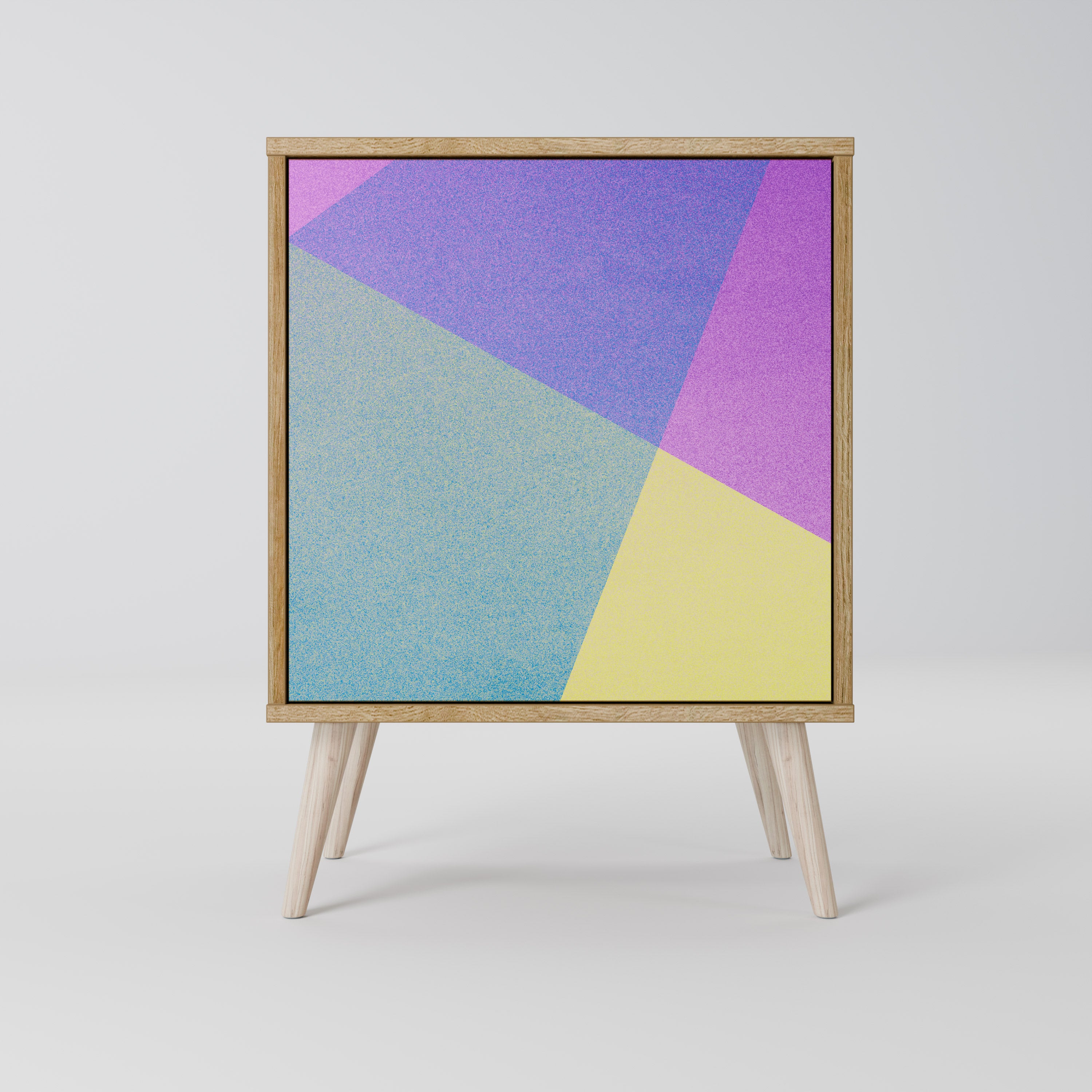 BRIGHT GEOMETRY Sideboard mit 1 Tür in Eiche-Optik