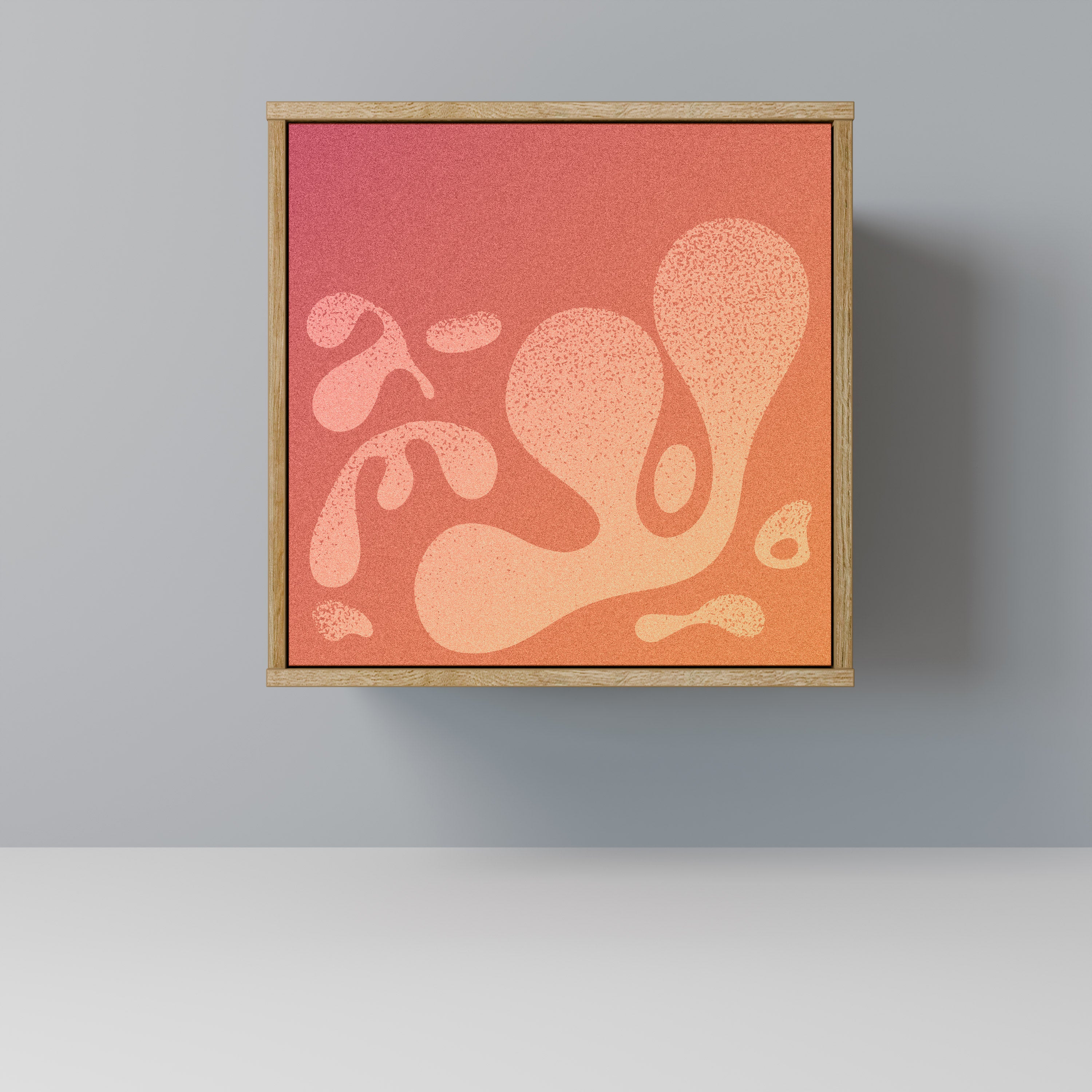 IRREGULAR PINK Sideboard mit 1 Tür in Eiche-Optik