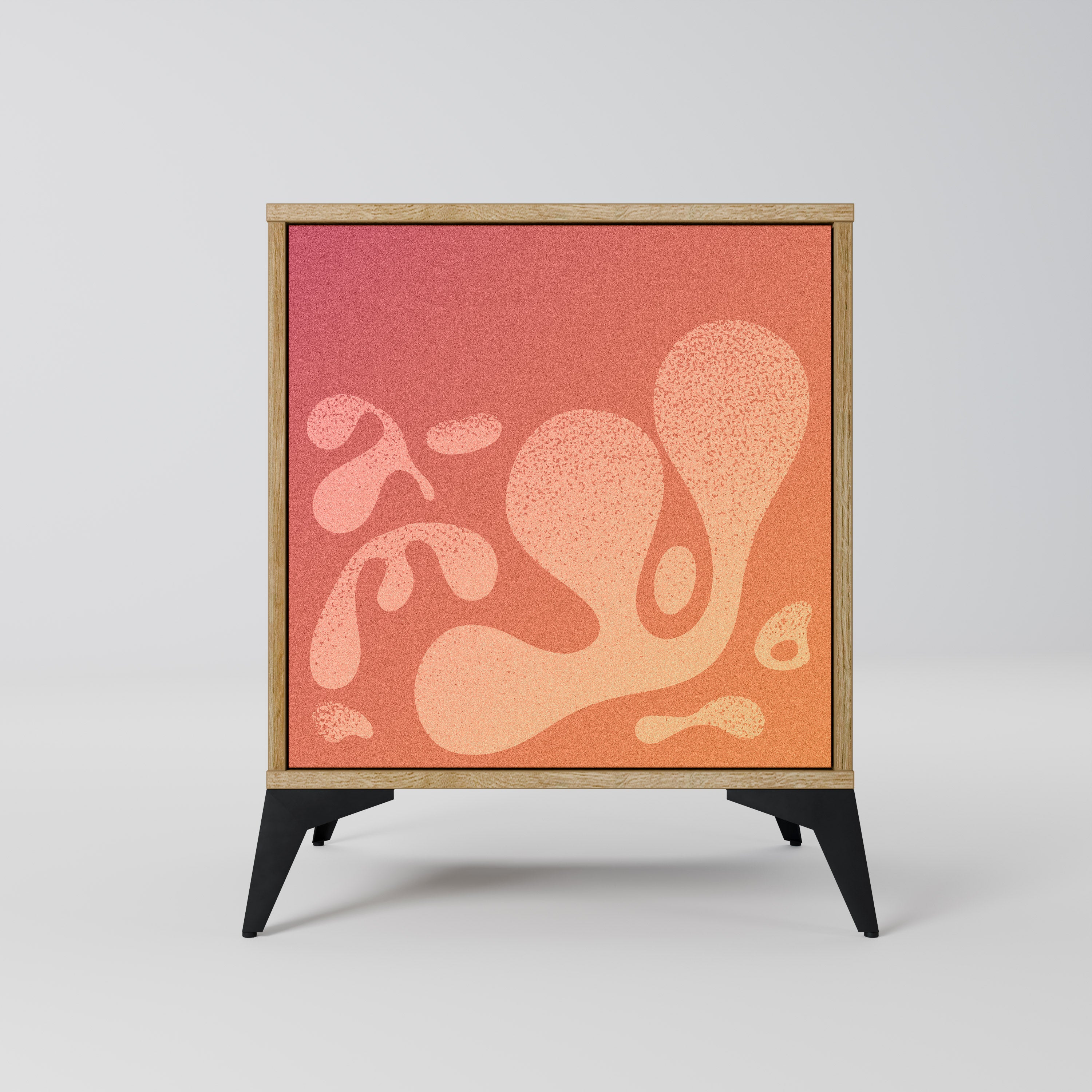 IRREGULAR PINK Sideboard mit 1 Tür in Eiche-Optik