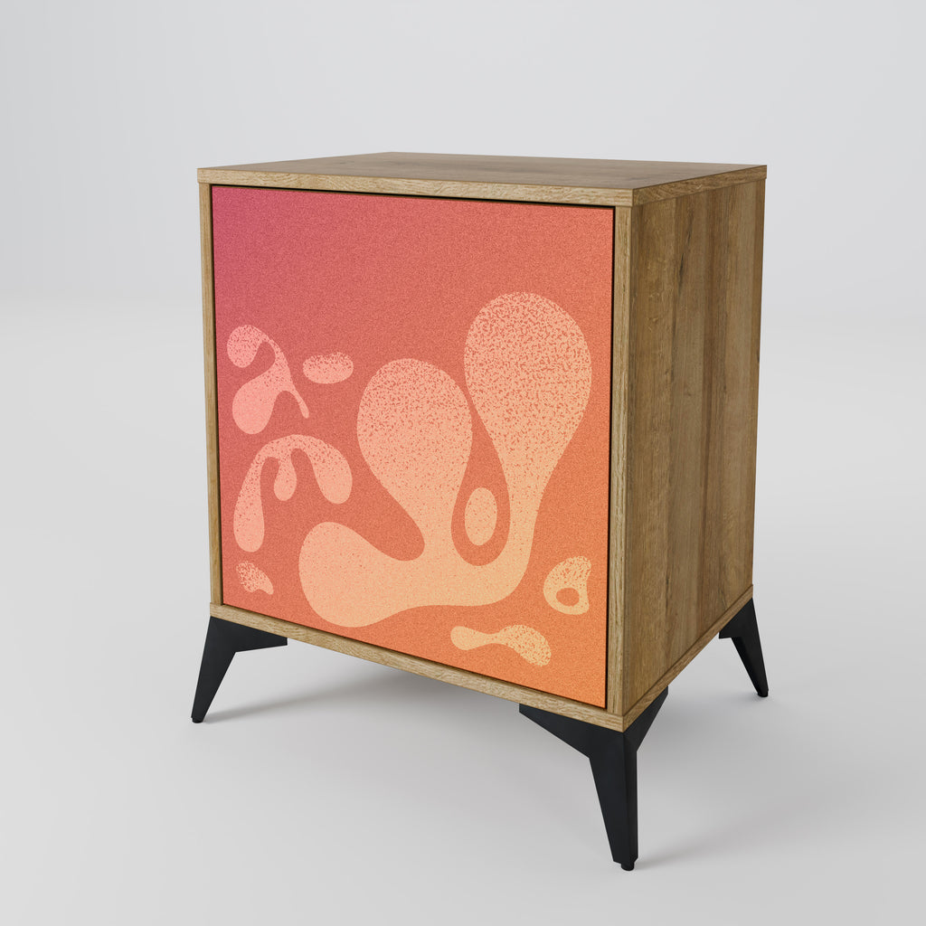 IRREGULAR PINK Sideboard mit 1 Tür in Eiche-Optik