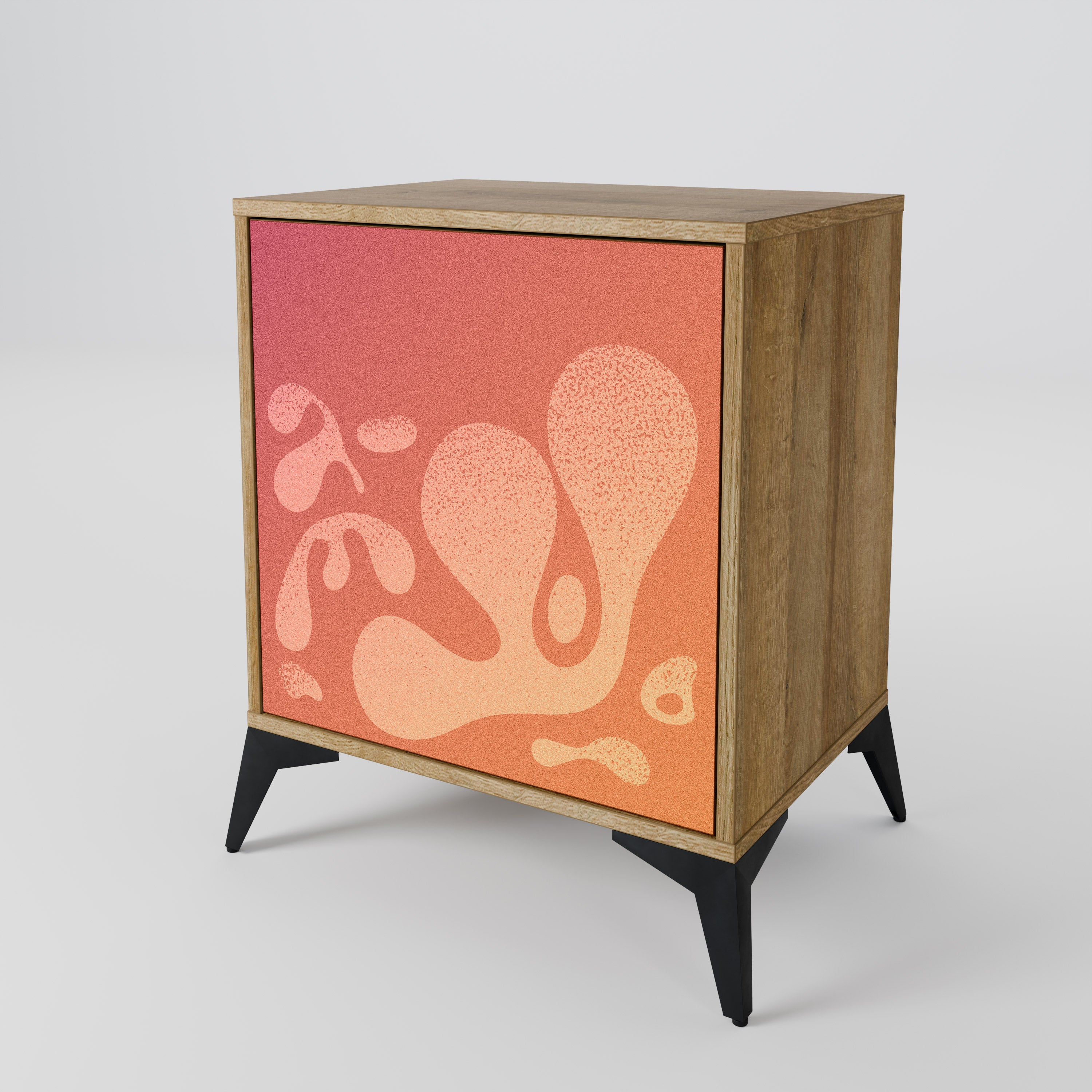 IRREGULAR PINK Sideboard mit 1 Tür in Eiche-Optik