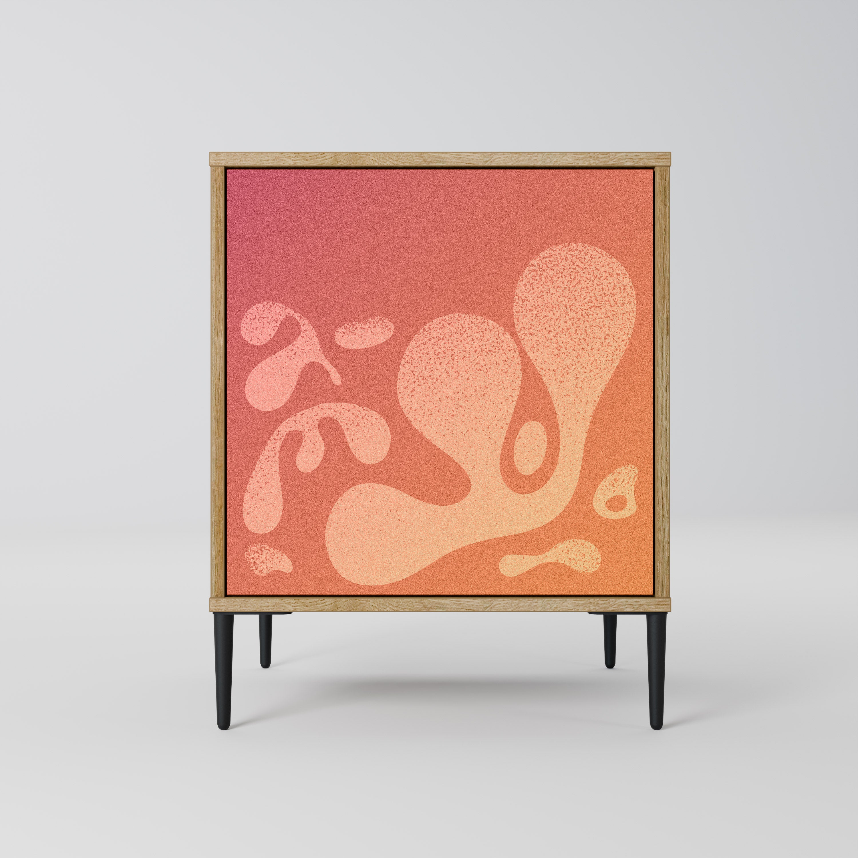 IRREGULAR PINK Sideboard mit 1 Tür in Eiche-Optik