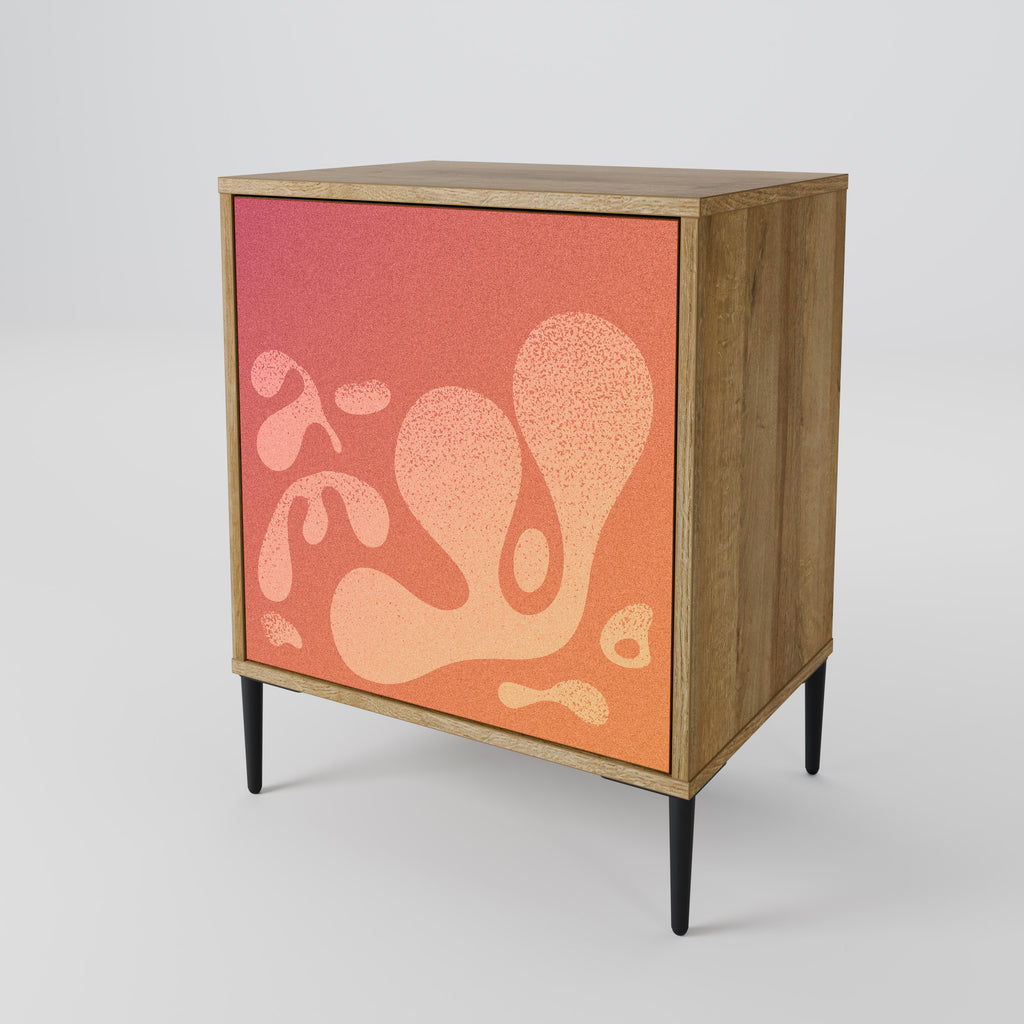IRREGULAR PINK Sideboard mit 1 Tür in Eiche-Optik