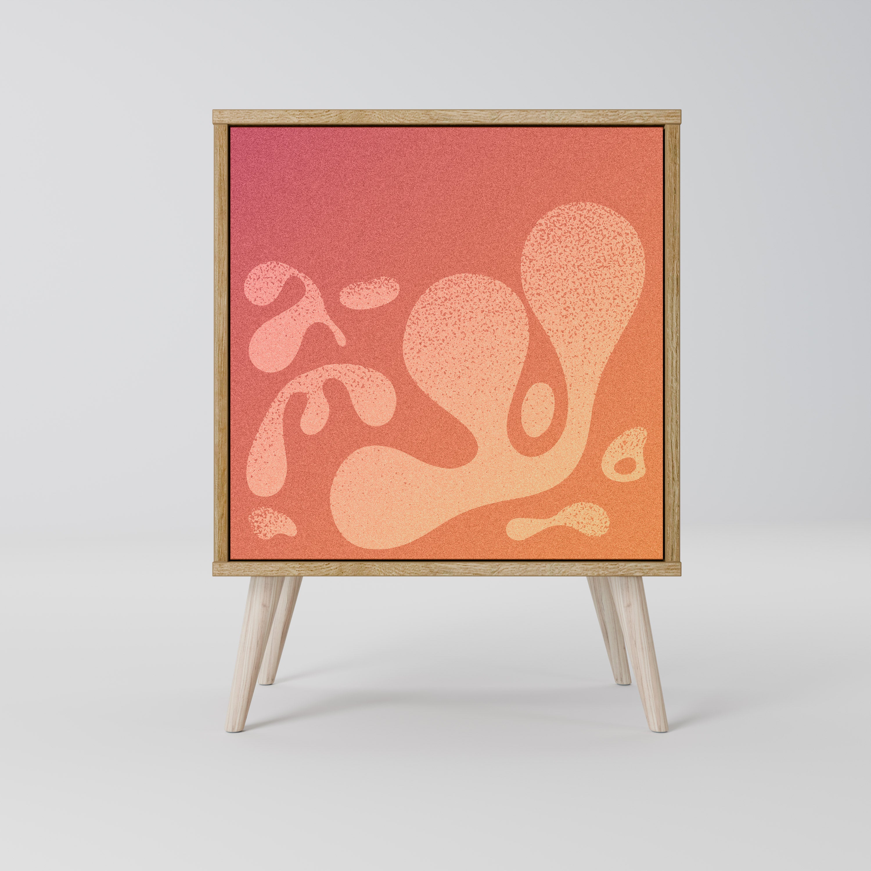 IRREGULAR PINK Sideboard mit 1 Tür in Eiche-Optik